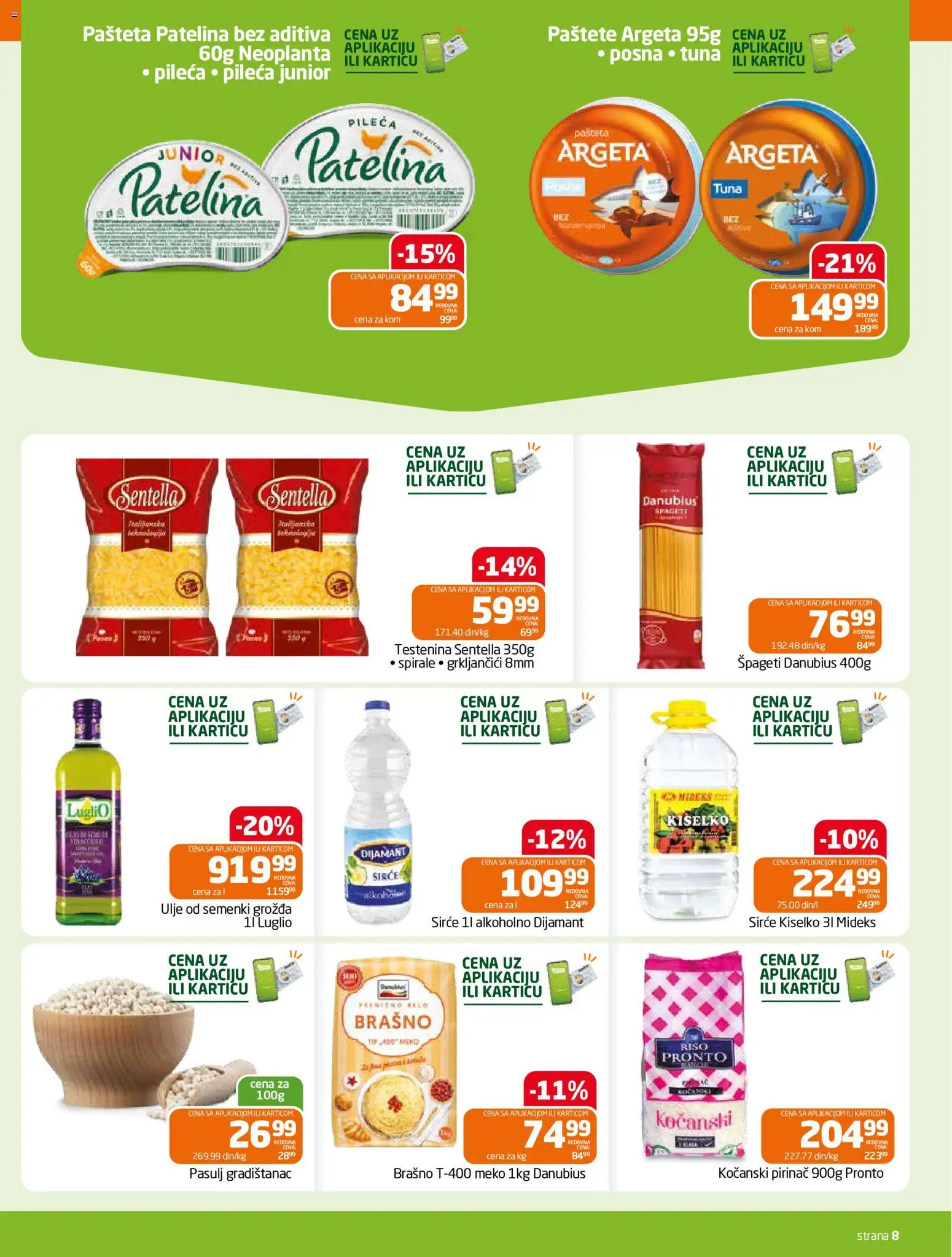 Gomex katalog - važi od 15.10.2026 | Strana: 8 | Proizvode: Pasulj, Špageti, Ulje, Sirće