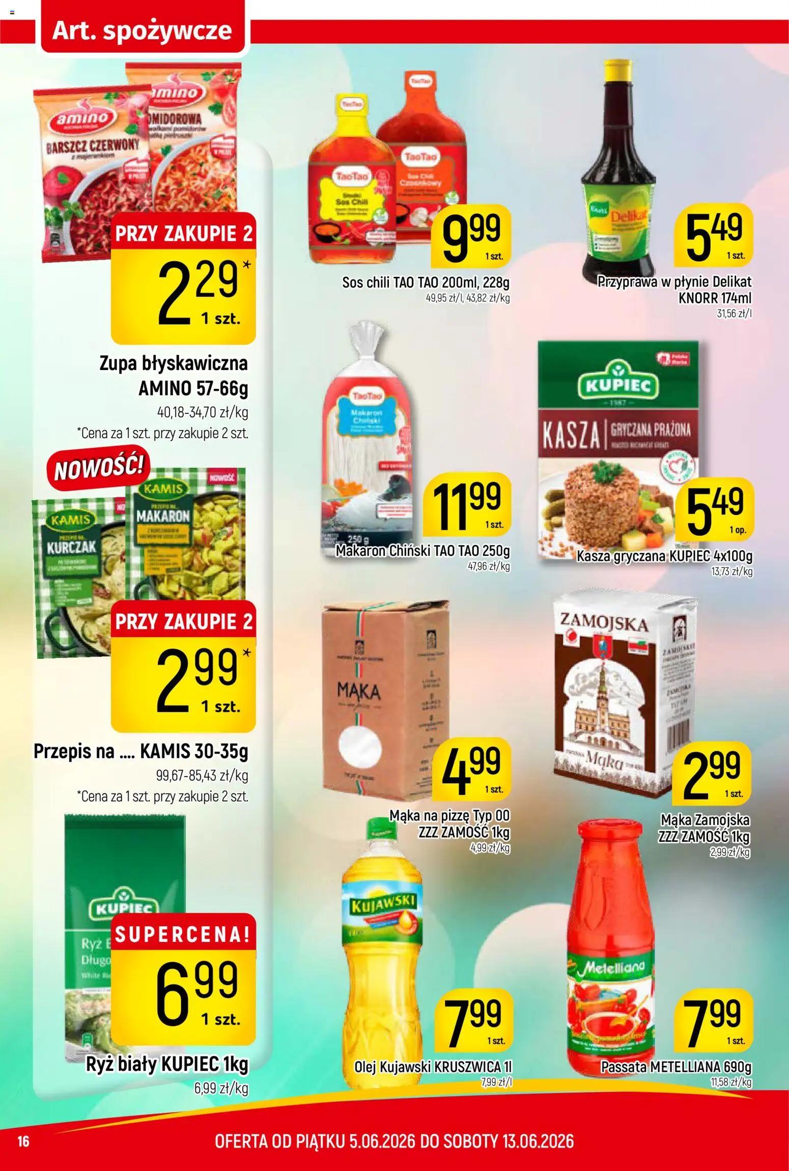 Piotruś Pan gazetka od 05.06.2026 | Strona: 16 | Produkty: Kurczak, Kasza gryczana, Olej kujawski, Olej