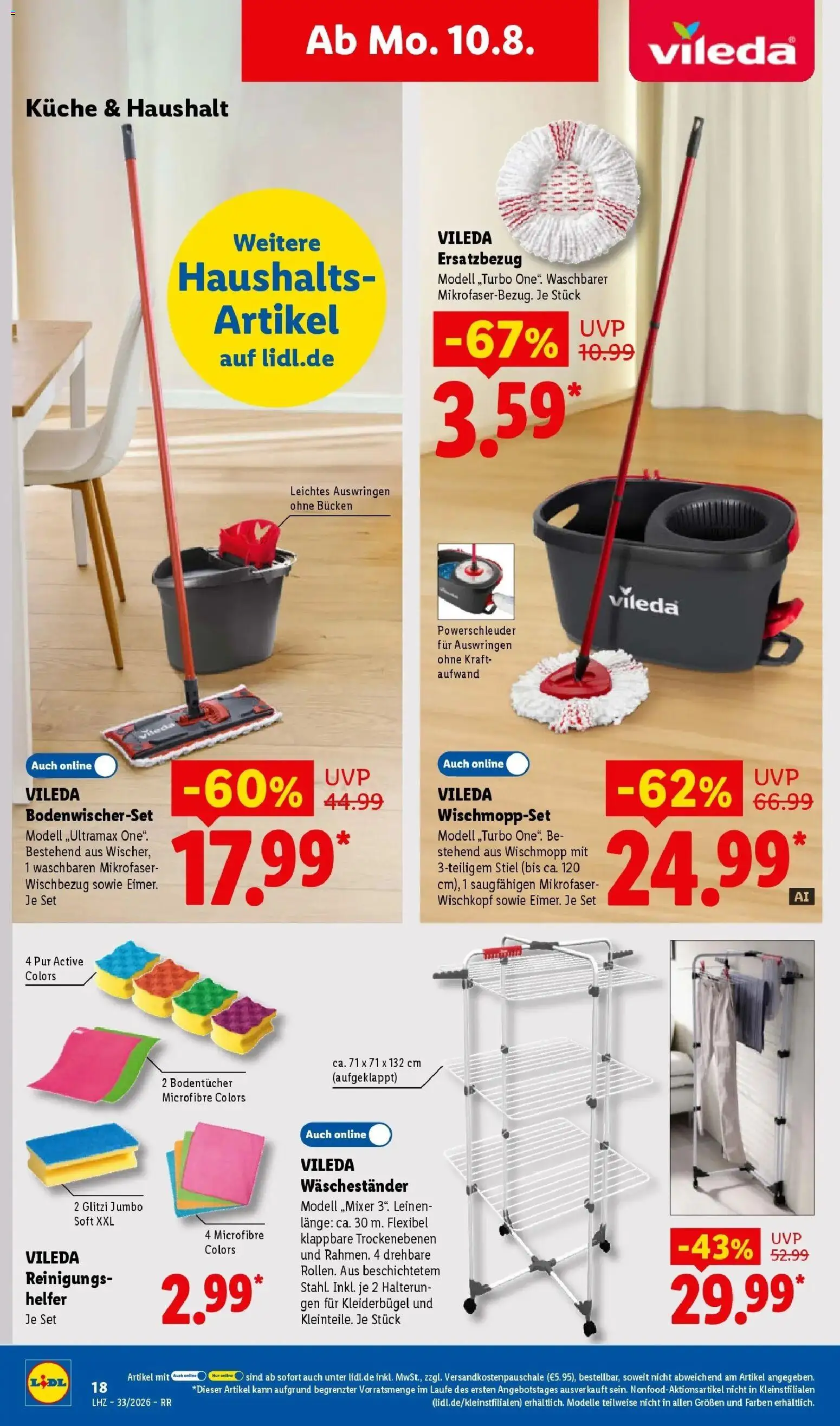Lidl Prospekt Zülpich – gültig ab 10.08.2026 | Seite: 38 | Produkte: Küche, Kleiderbügel, Waschestander