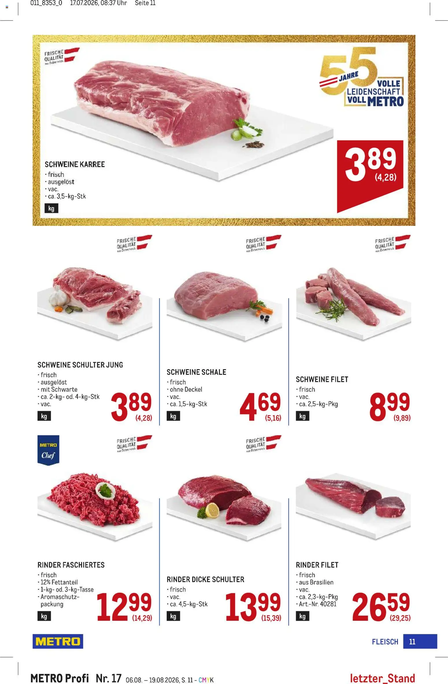 Metro angebote Profi gültig ab 06.08.2026 | Seite: 11 | Produkte: Uhr