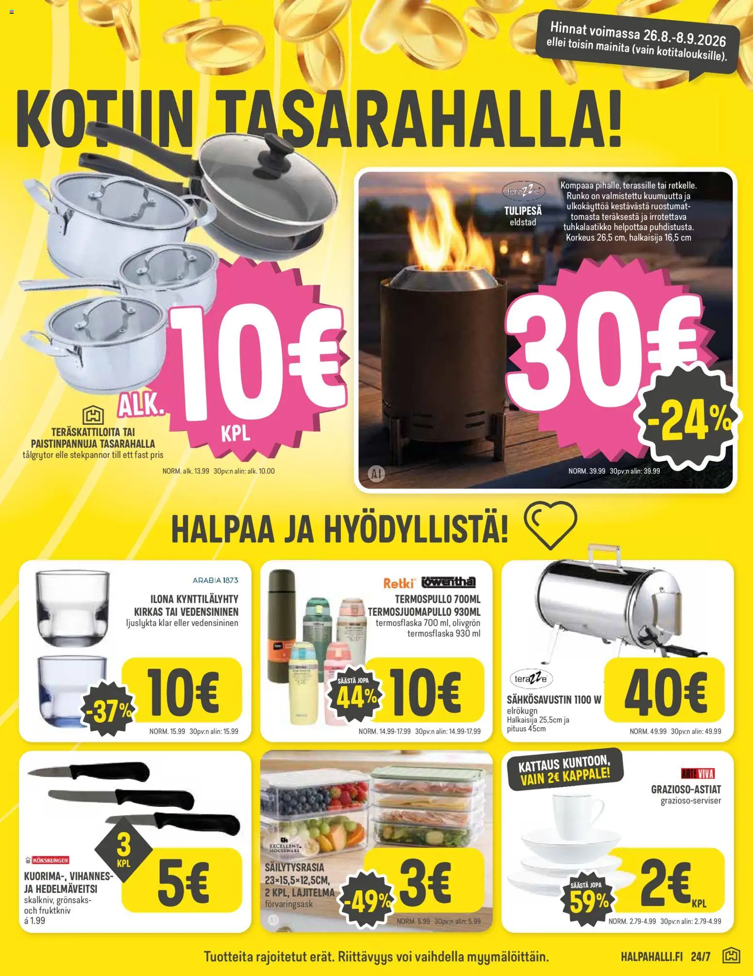 Halpa Halli - viikkokuvasto – voimassa 26/08/2026 alkaen | Sivu: 9 | Tuotteet: Voi, Termospullo
