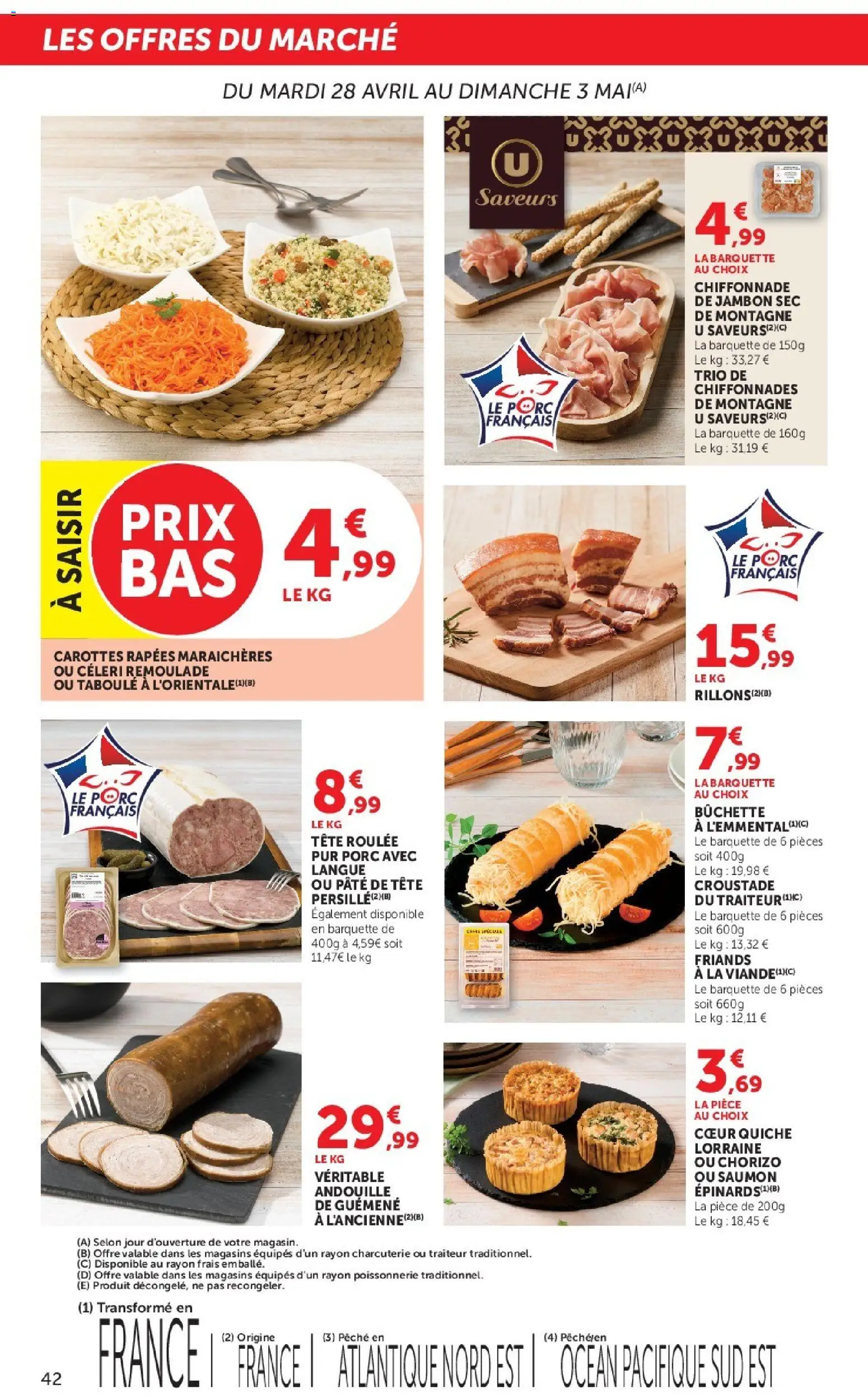 {H1} | Page: 42 | Produits: Chorizo, Poissonnerie, Jambon, Porc