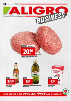 Aligro aktionen Business Schlieren, Gossau SG, Frauenfeld, Rapperswil-Jona, Sargans, Bern ab 06.07.2026 gültig