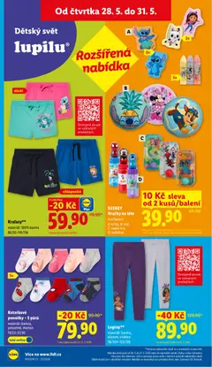 Náhled letáku Kraťasy**, materiál: 100% bavlna 86/92-110/116 od 28.05.2026 | Strana: 38 | Produkty: Ponožky, Legíny, Hračky, Bublifuk