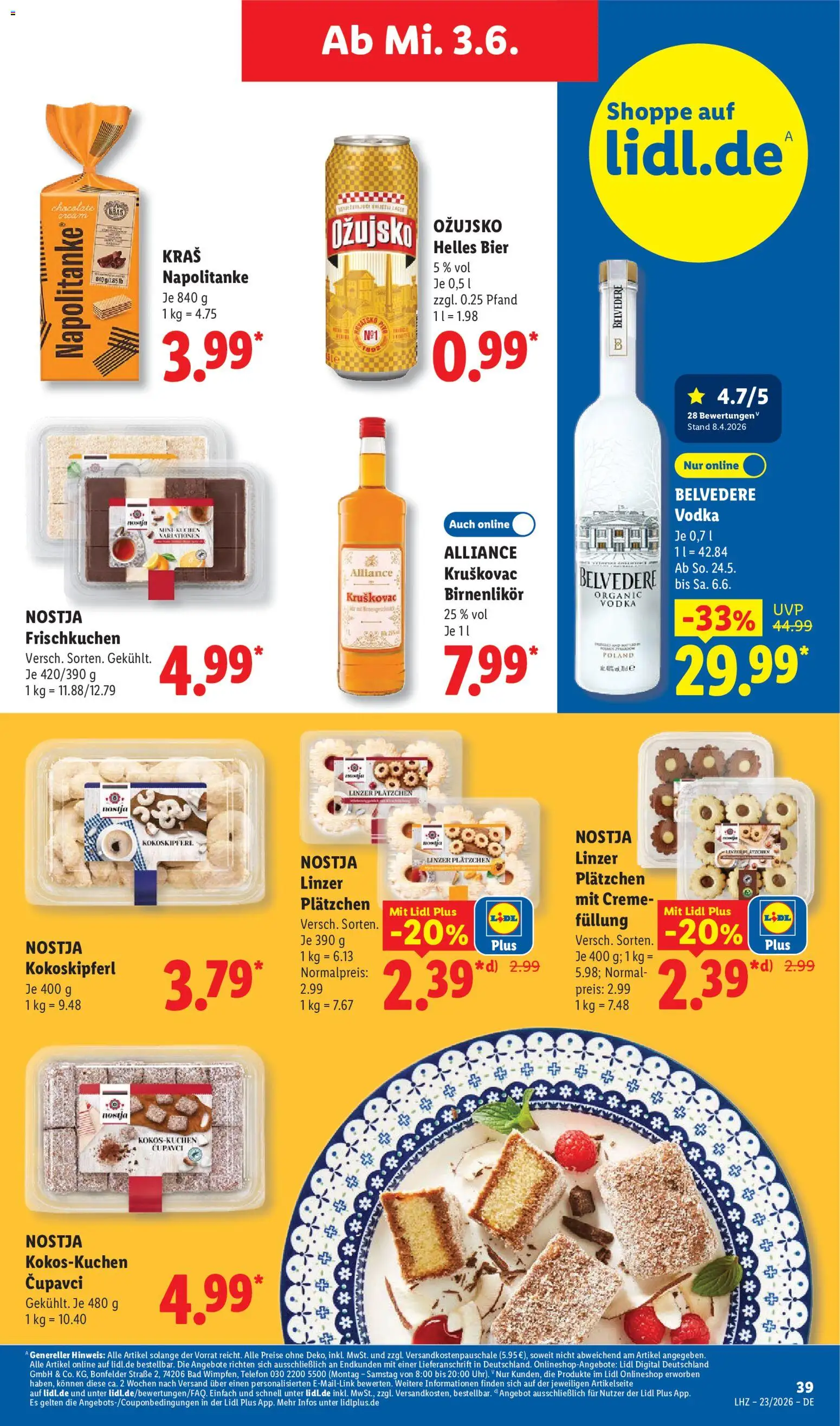 Lidl Německo leták od 01.06.2026 | Strana: 57 | Produkty: Vodka, Telefon, Kokos