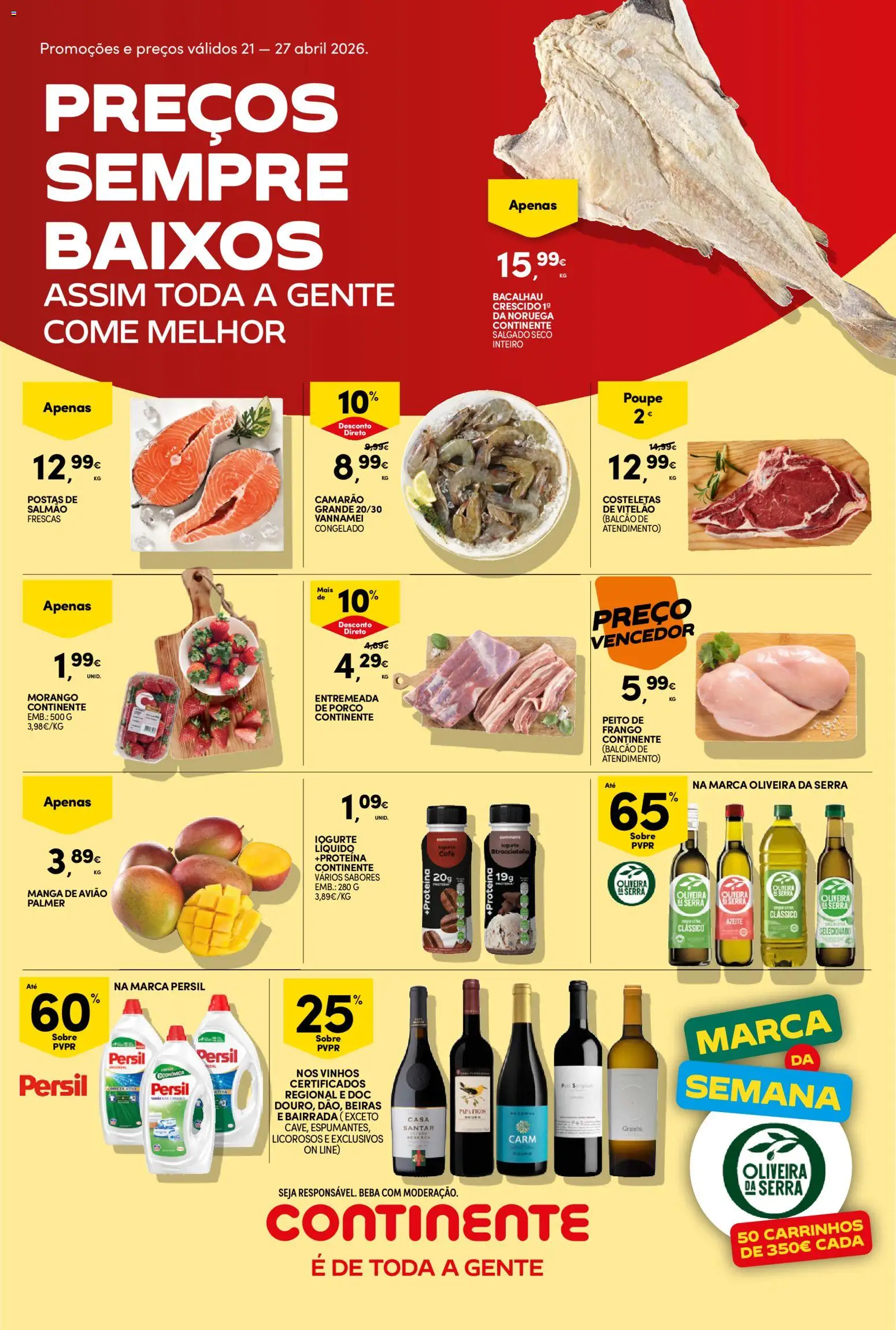 Continente Semanal Continente Bom Dia │ válido de 21.04.2026 | Página: 1 | Produtos: Iogurte, Persil, Iogurte liquido, Proteina