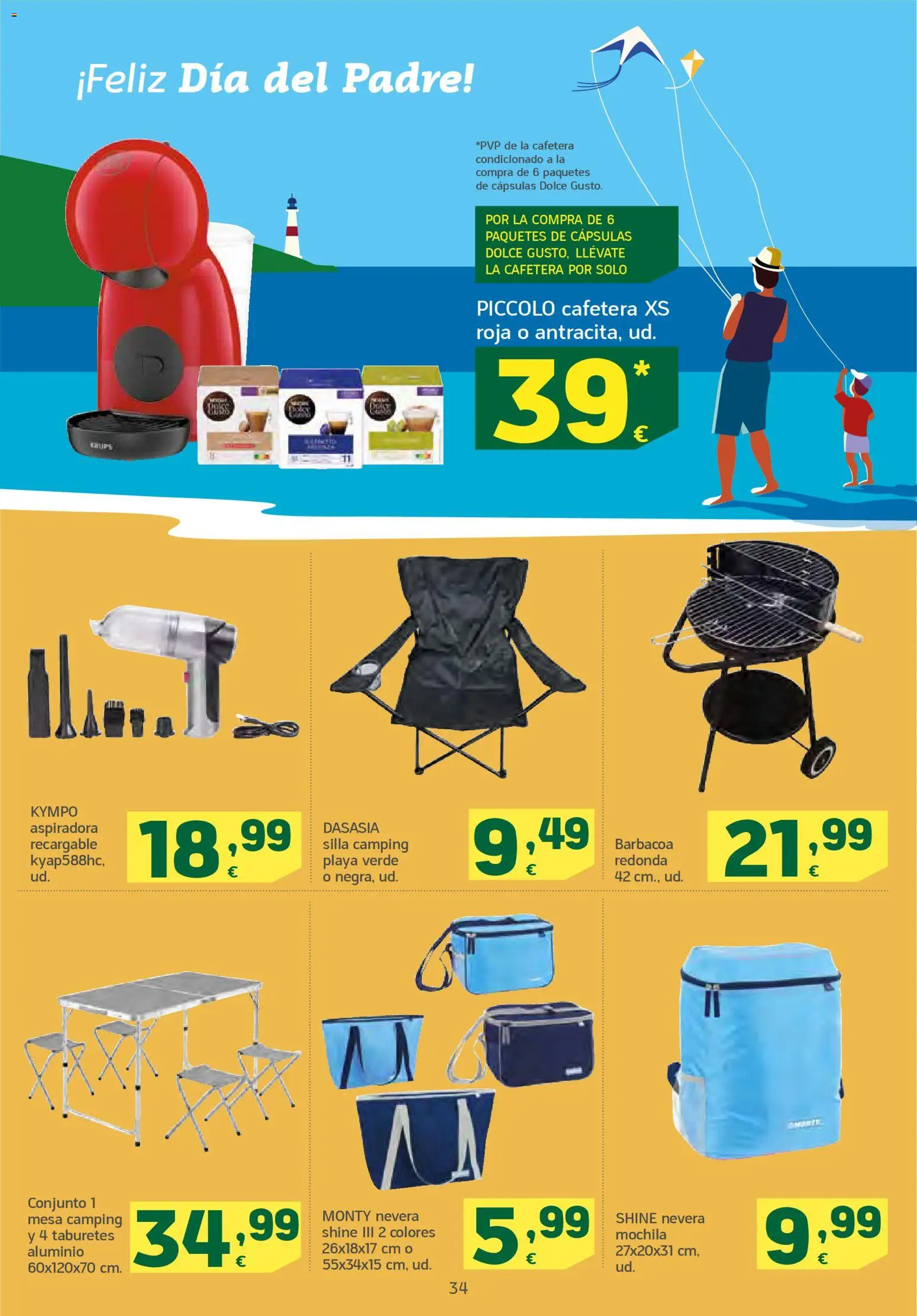 HiperDino folleto │ válido desde el 10.03.2026 | Página: 34 | Productos: Mochila, Barbacoa, Aspiradora, Silla