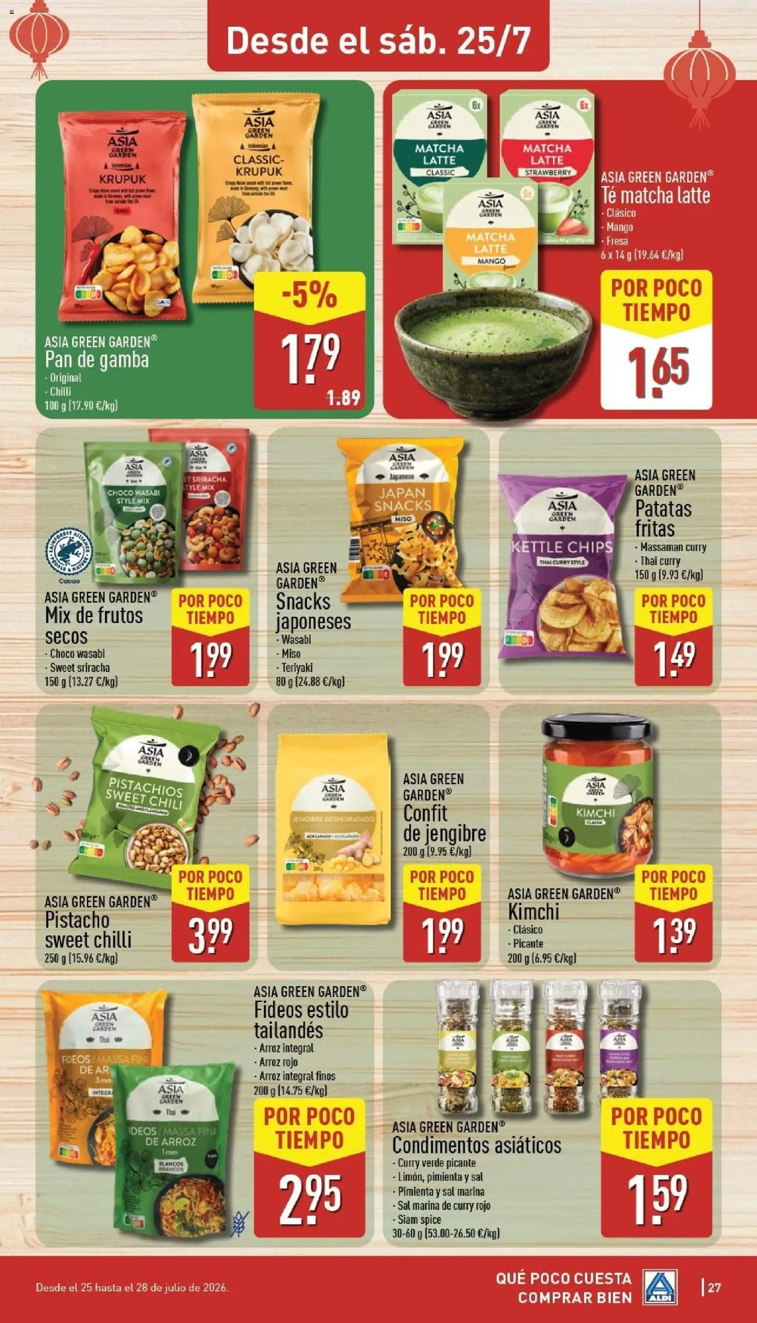 Aldi folleto Península │ válido desde el 20/07/2026 | Página: 27 | Productos: Kimchi, Arroz, Té, Patatas