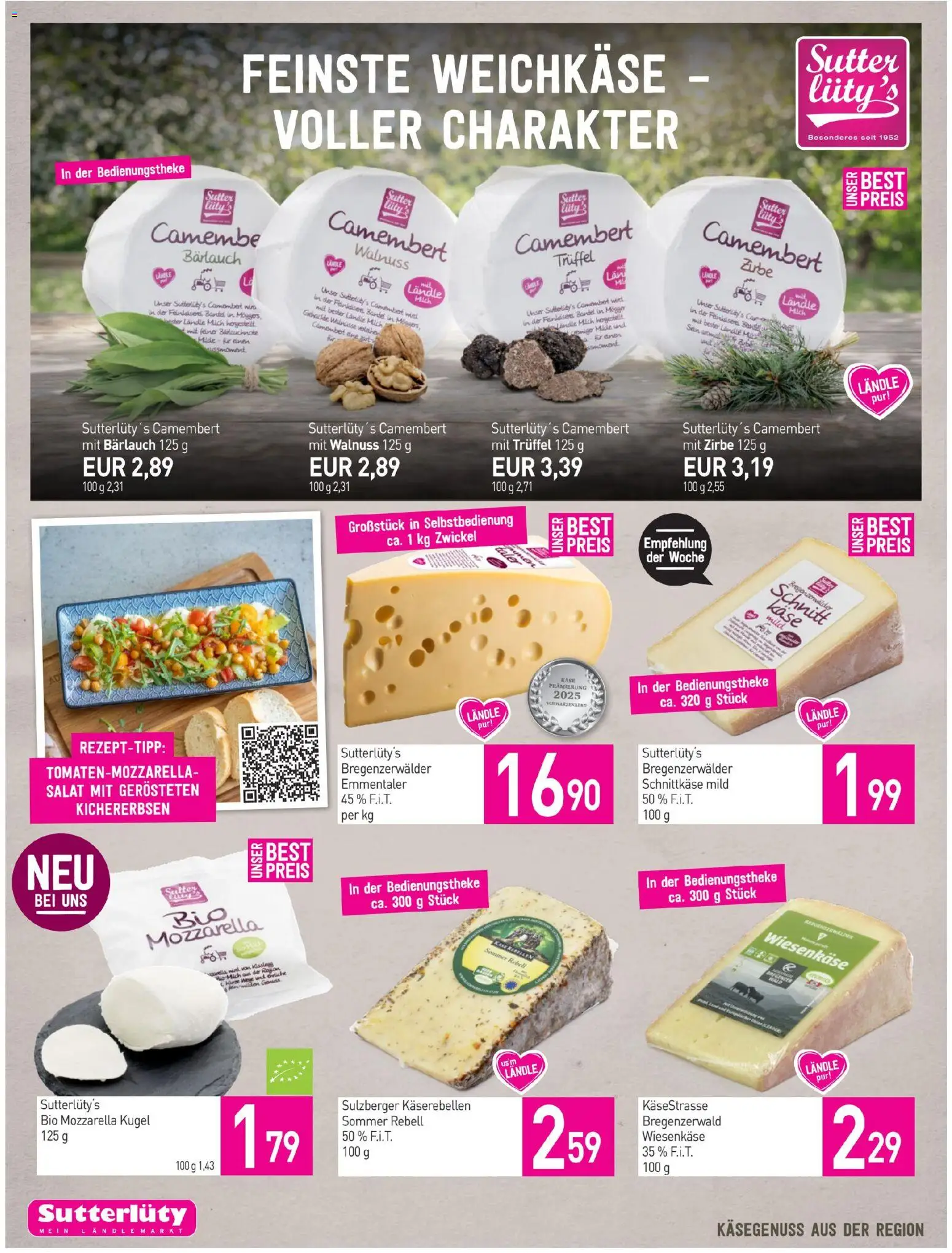 Sutterlüty Flugblatt gültig ab 02.07.2026 | Seite: 10 | Produkte: Salat, Käse