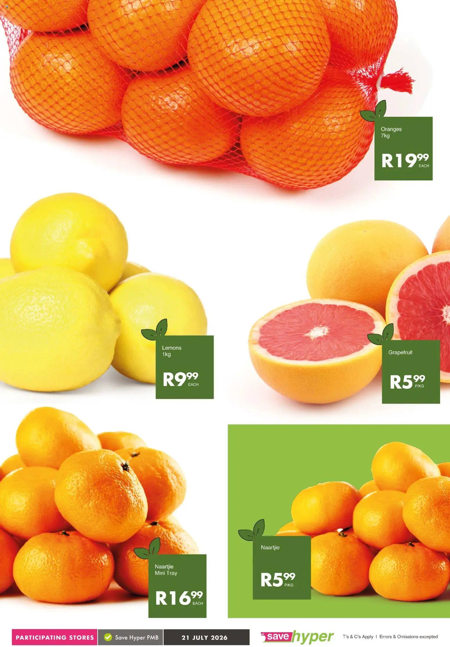 New Save catalogue – valid from 21/07/2026 | Page: 6 | Products: Tray, Oranges, Grapefruit