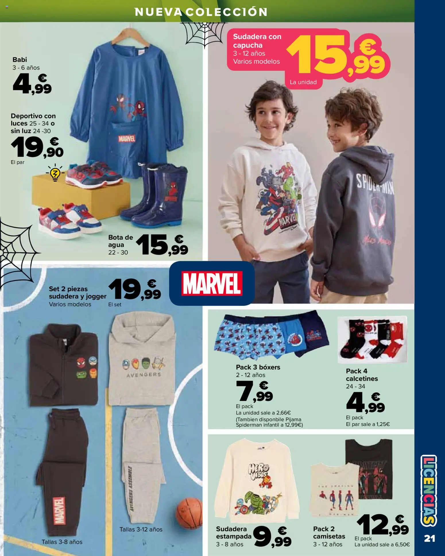 Carrefour Vuelta al cole II │ válido desde el 18/08/2026 | Página: 21 | Productos: Pijama, Boxers, Calcetines, Agua