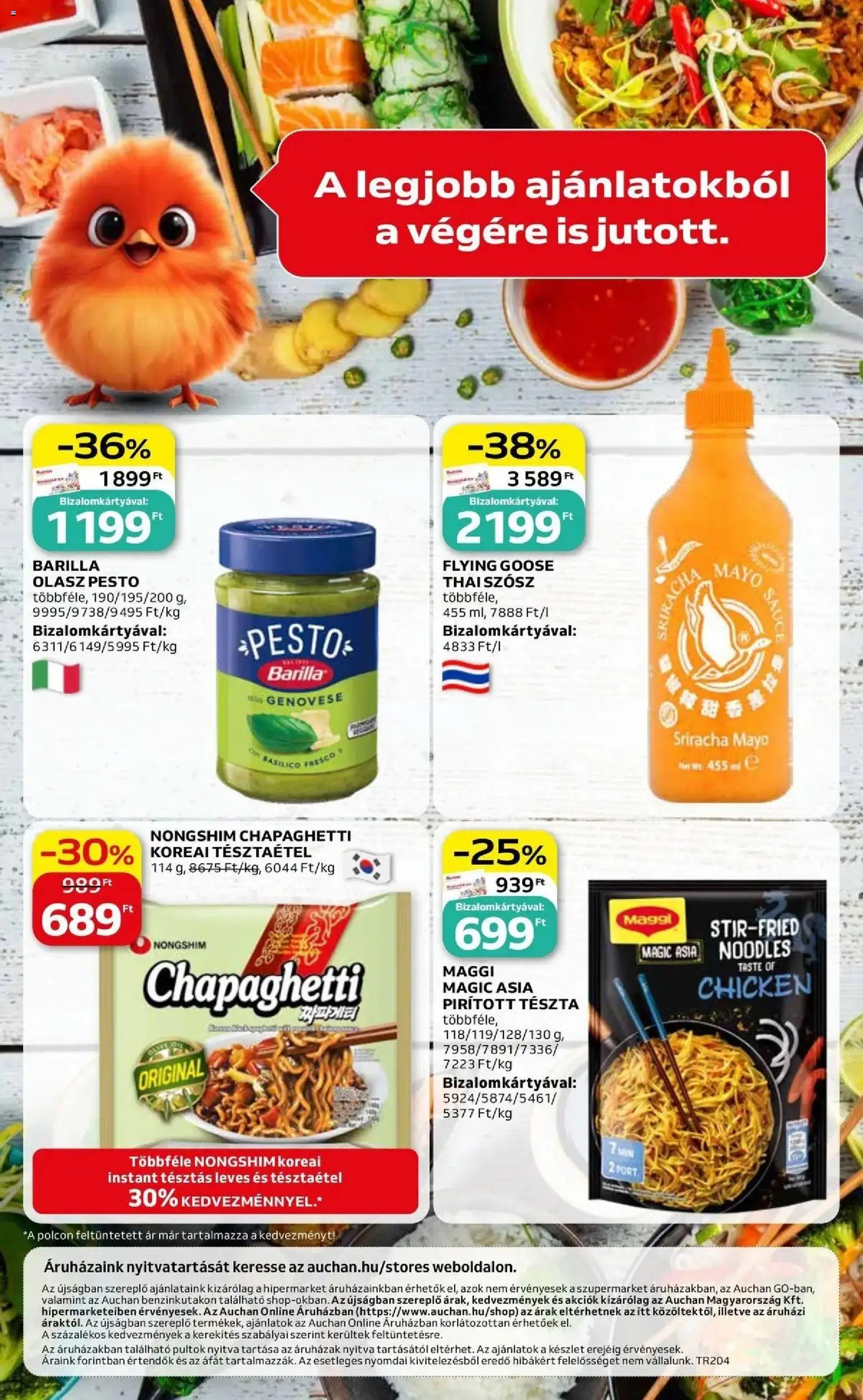 Auchan akciós ujság - amely érvényes a következő dátumtól: 07.05.2026 | Oldal: 28 | Termékek: Pesto, Maggi, Tészta, Szósz