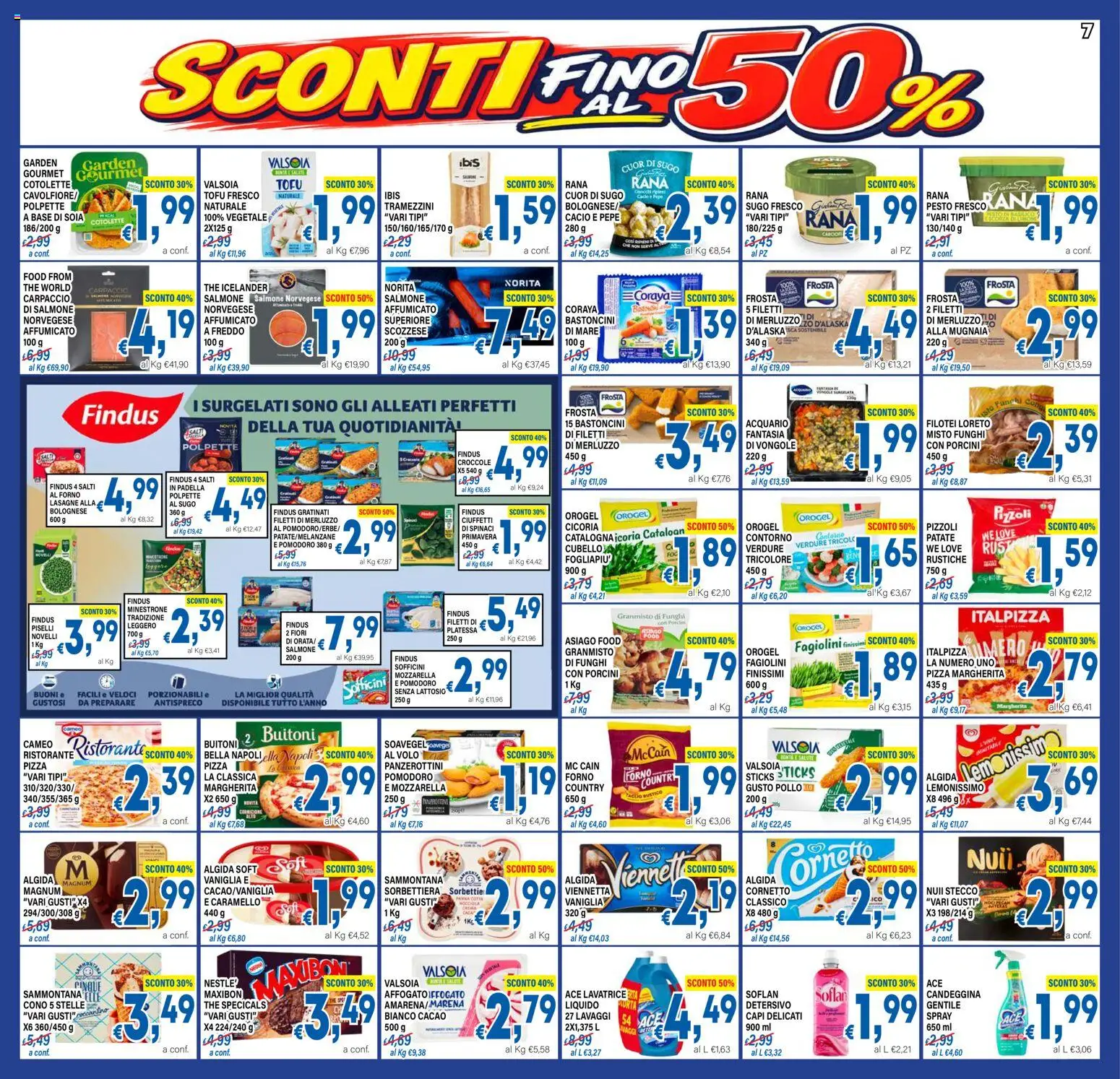 Volantino DEM del 02/09/2026 | Pagina: 7 | Prodotti: Pizza, Cornetto, Fagiolini, Sugo