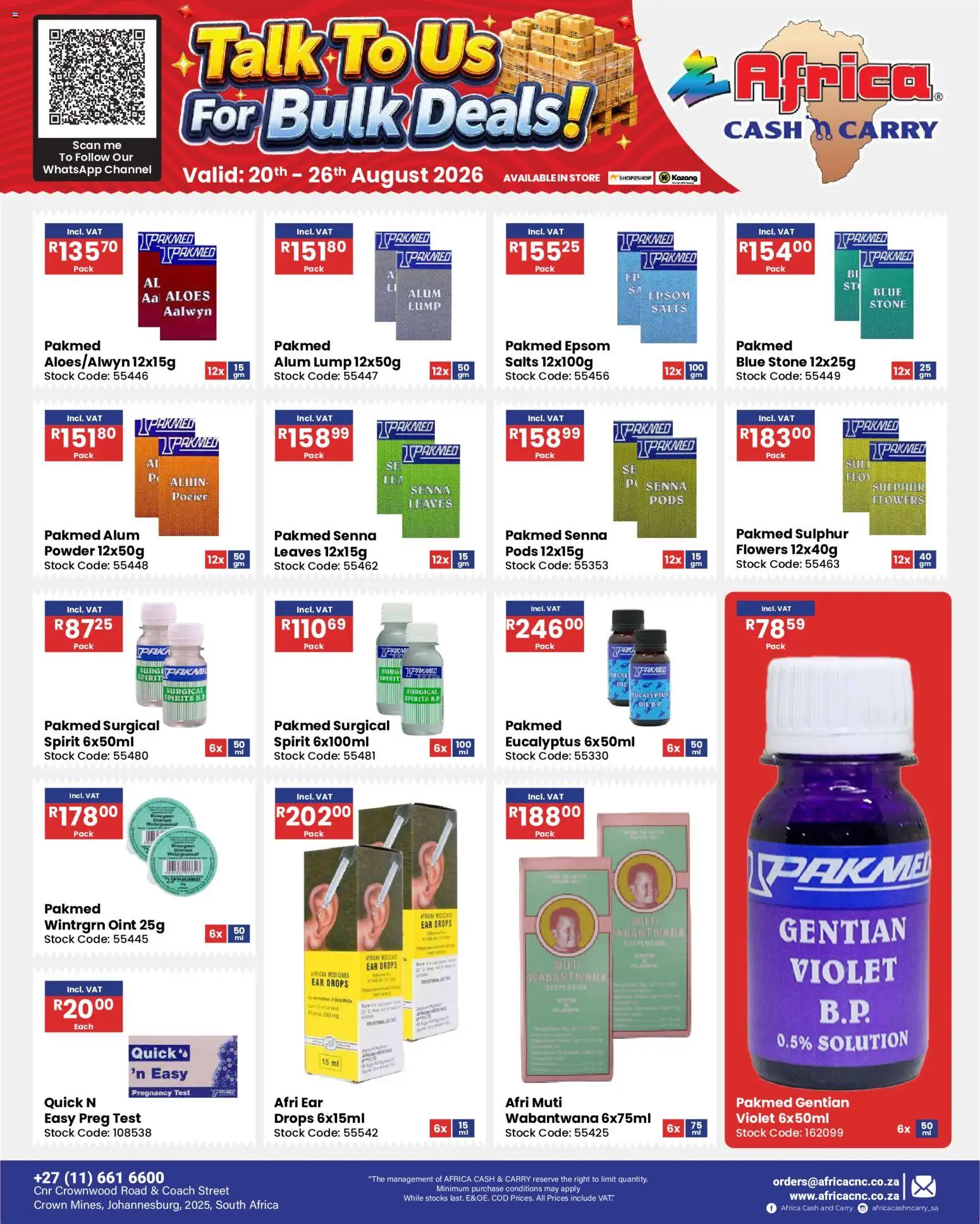 New Africa Cash & Carry catalogue – valid from 20/08/2026 | Page: 74 | Products: Oil, Powder, Stock