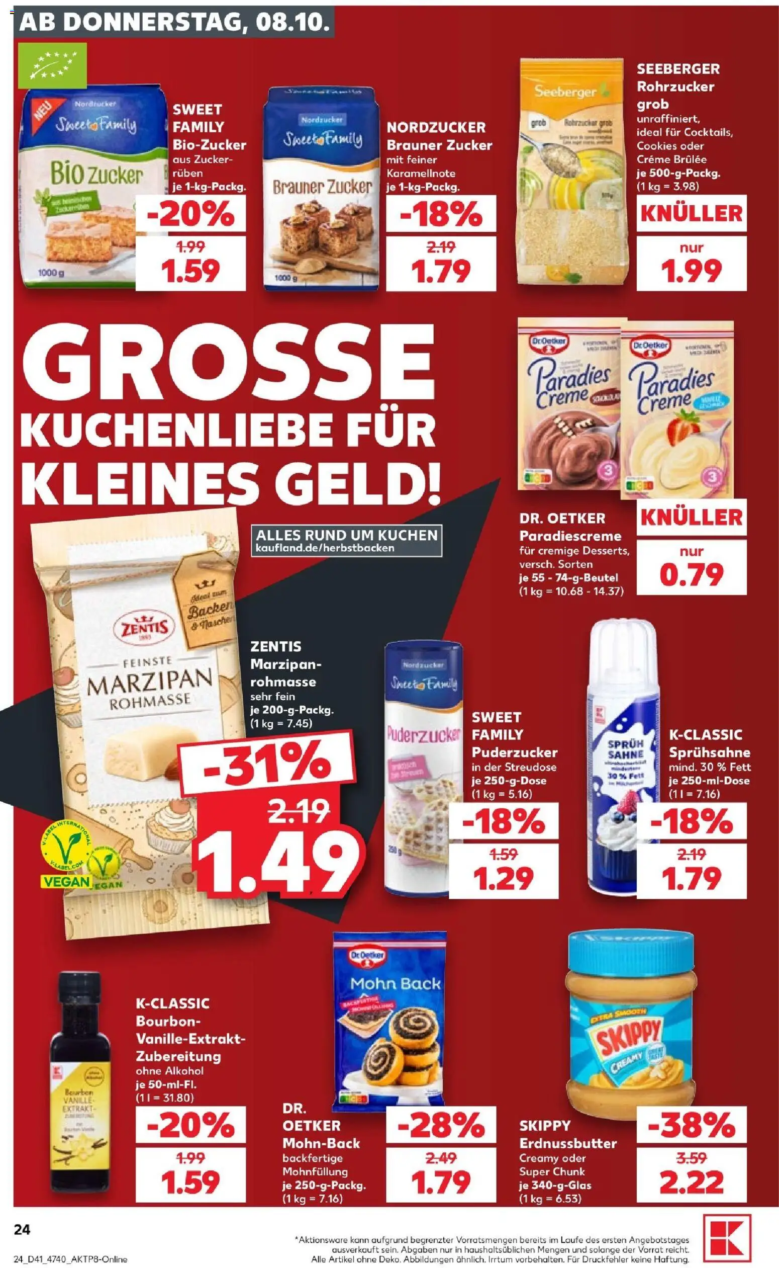 Kaufland Prospekt Hannover – gültig ab 08.10.2026 | Seite: 26 | Produkte: Taschen, Vanille, Alkohol, Kuchen