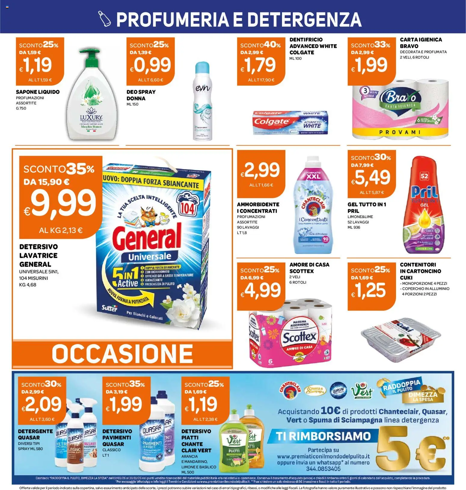 Volantino Ekom del 20/10/2026 | Pagina: 12 | Prodotti: Sapone, Detergente, Bicarbonato, Lavatrice