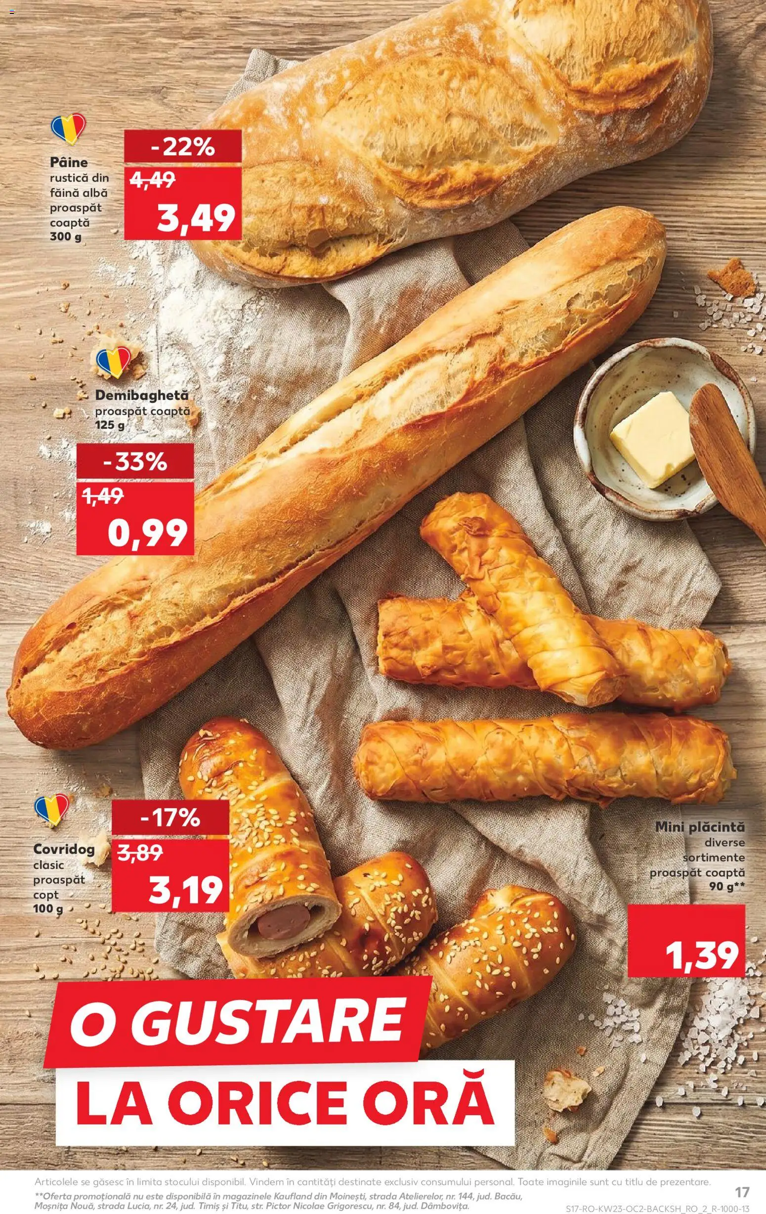 Noul catalog Kaufland – valabil de la 03.06.2026 | Pagină: 17 | Produse: Plăcintă, Pâine, Făină