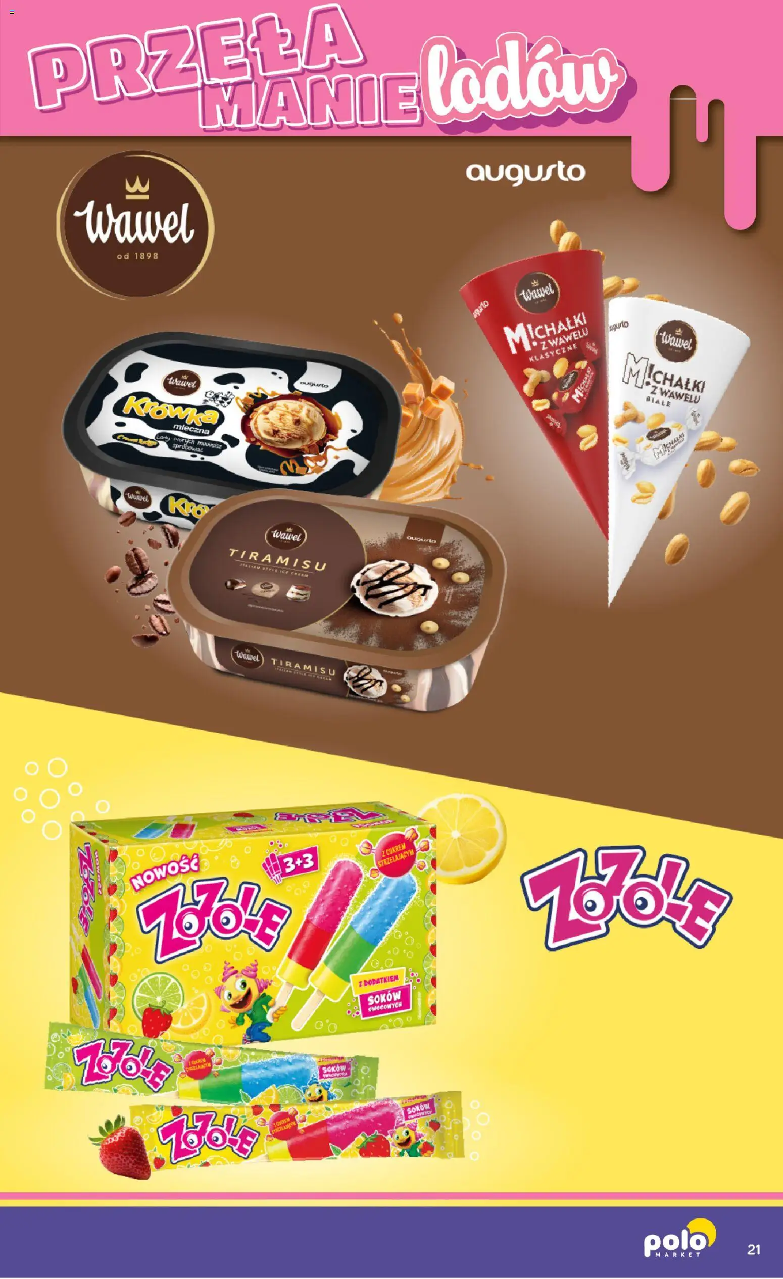 Nowa POLOmarket gazetka od jutra 30.04.2026 | Strona: 21 | Produkty: Krowka, Tiramisu