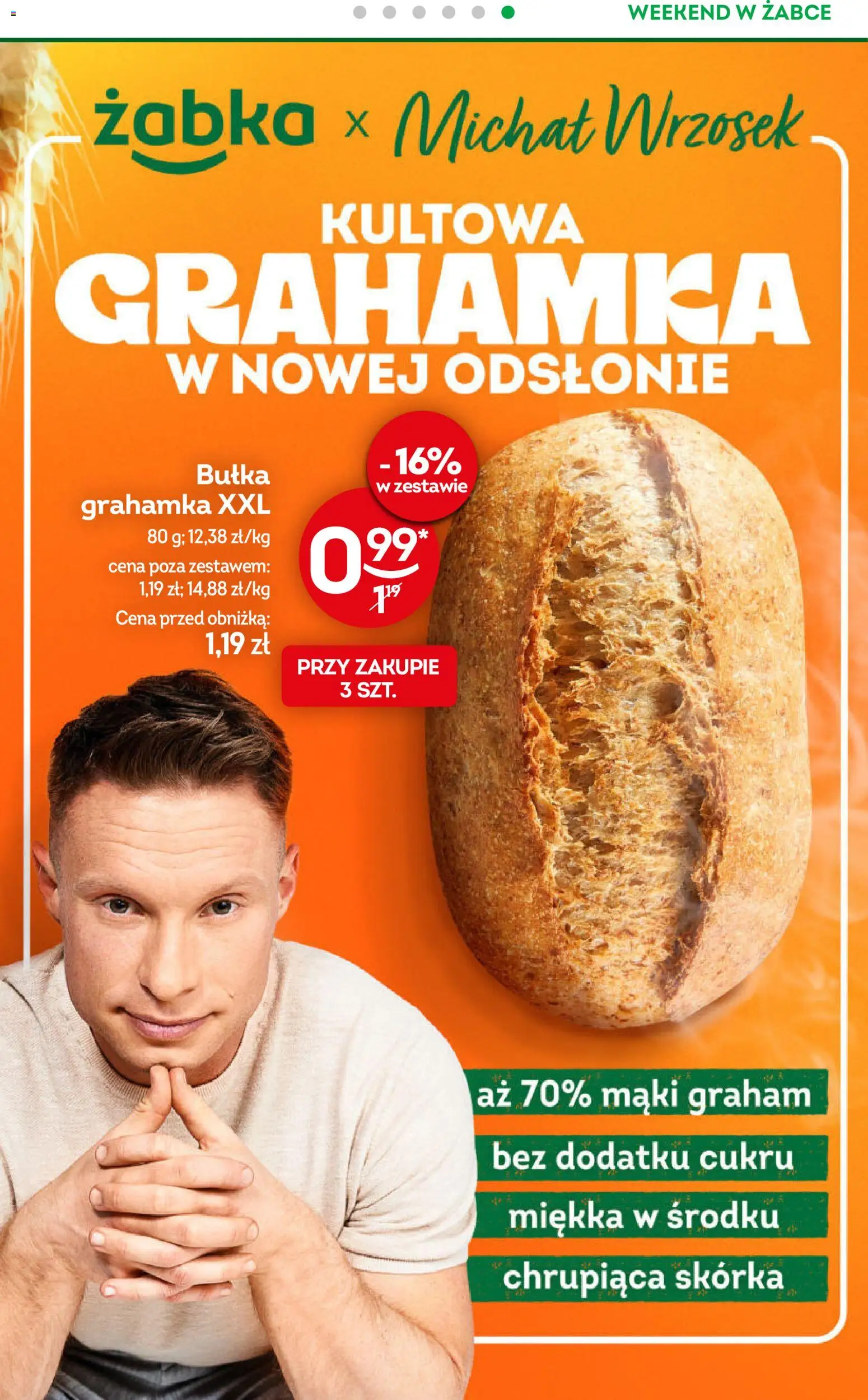 Żabka gazetka - Weekendowe promocje od 09.10.2026 | Strona: 7 | Produkty: Bułka