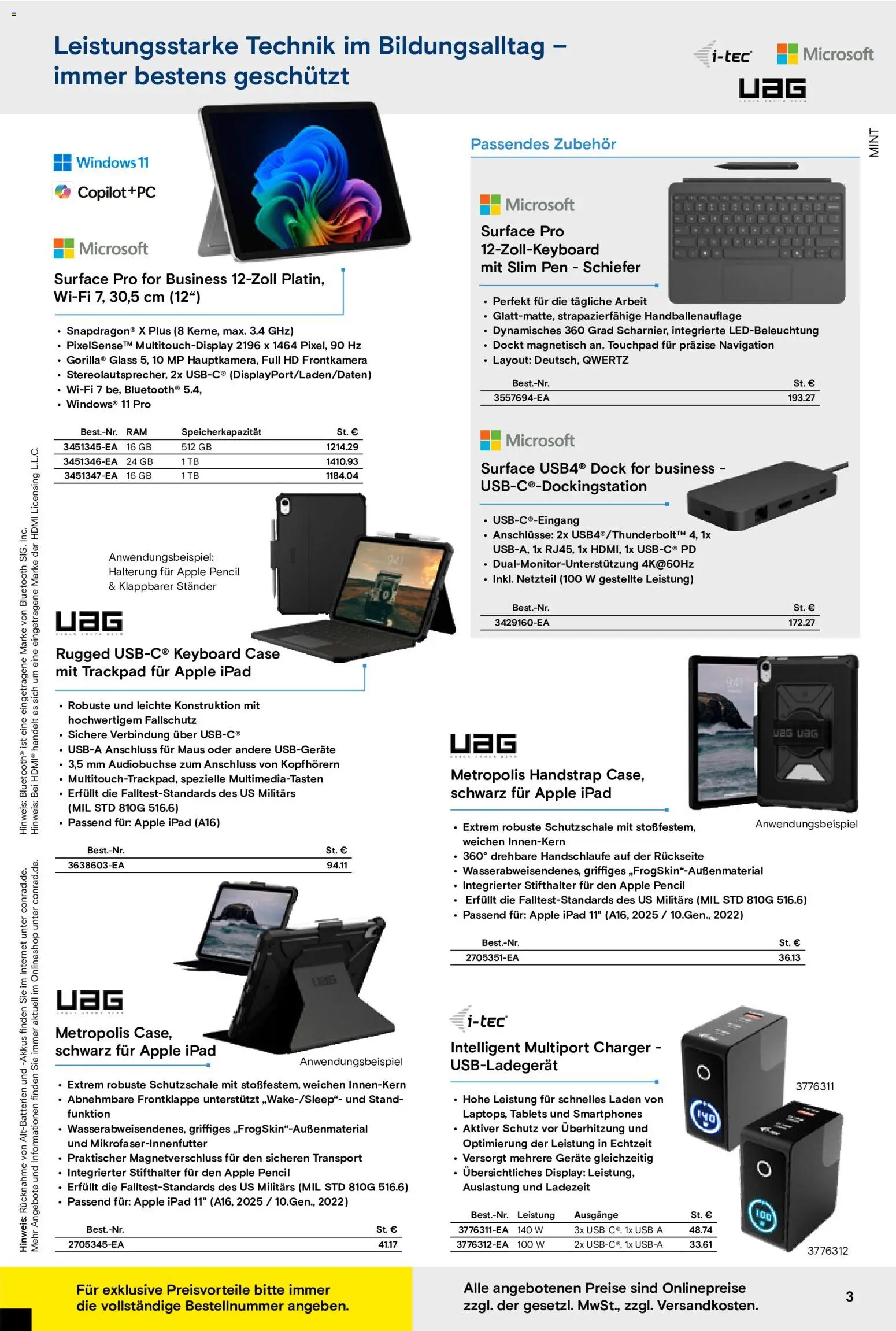 Conrad Education Katalog – gültig ab 07.09.2026 | Seite: 3 | Produkte: Navigation, Ipad, Apple, Netzteil