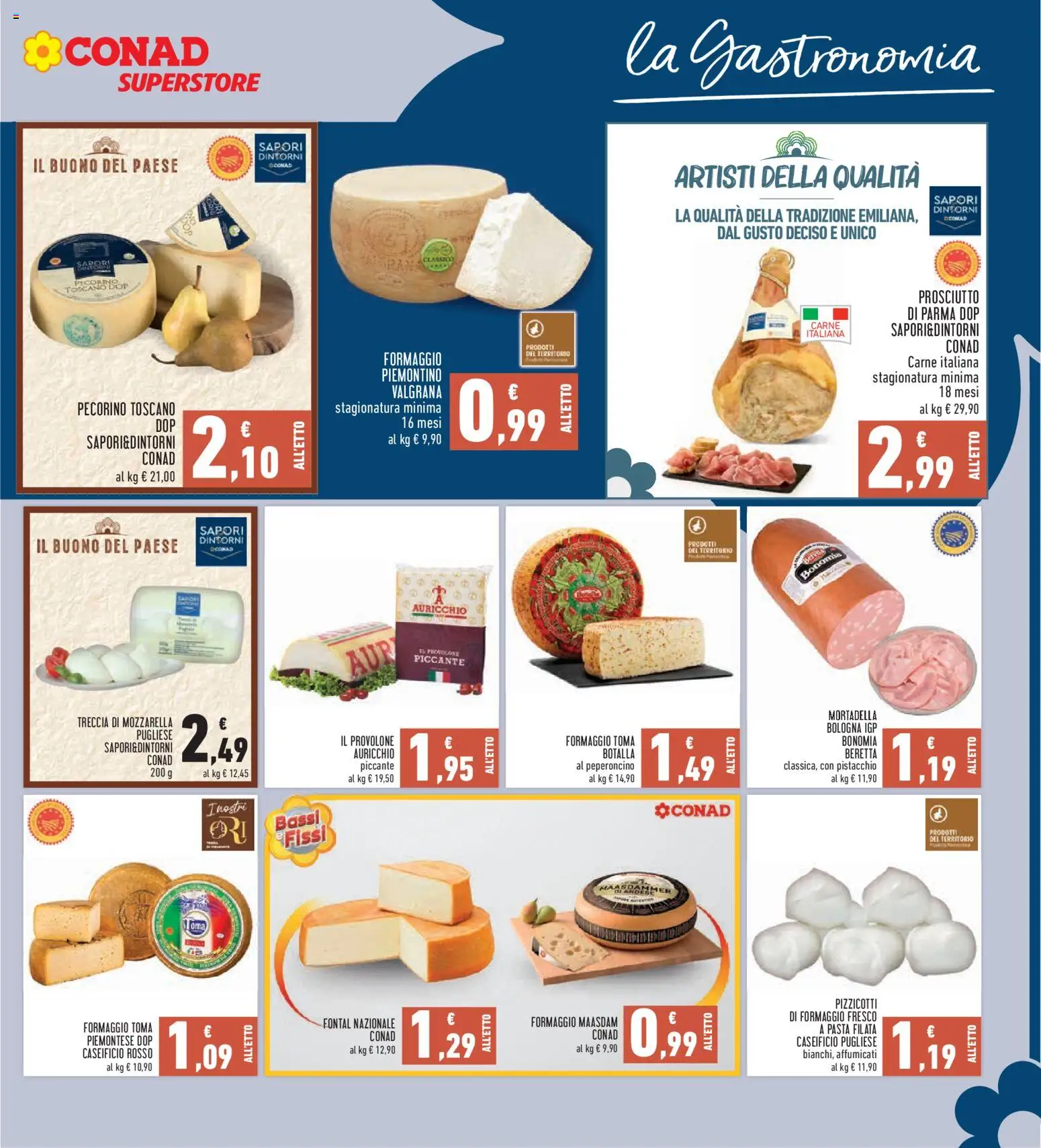 Volantino Conad del 04.06.2026 | Pagina: 11 | Prodotti: Prosciutto di Parma, Mozzarella, Prosciutto, Mortadella