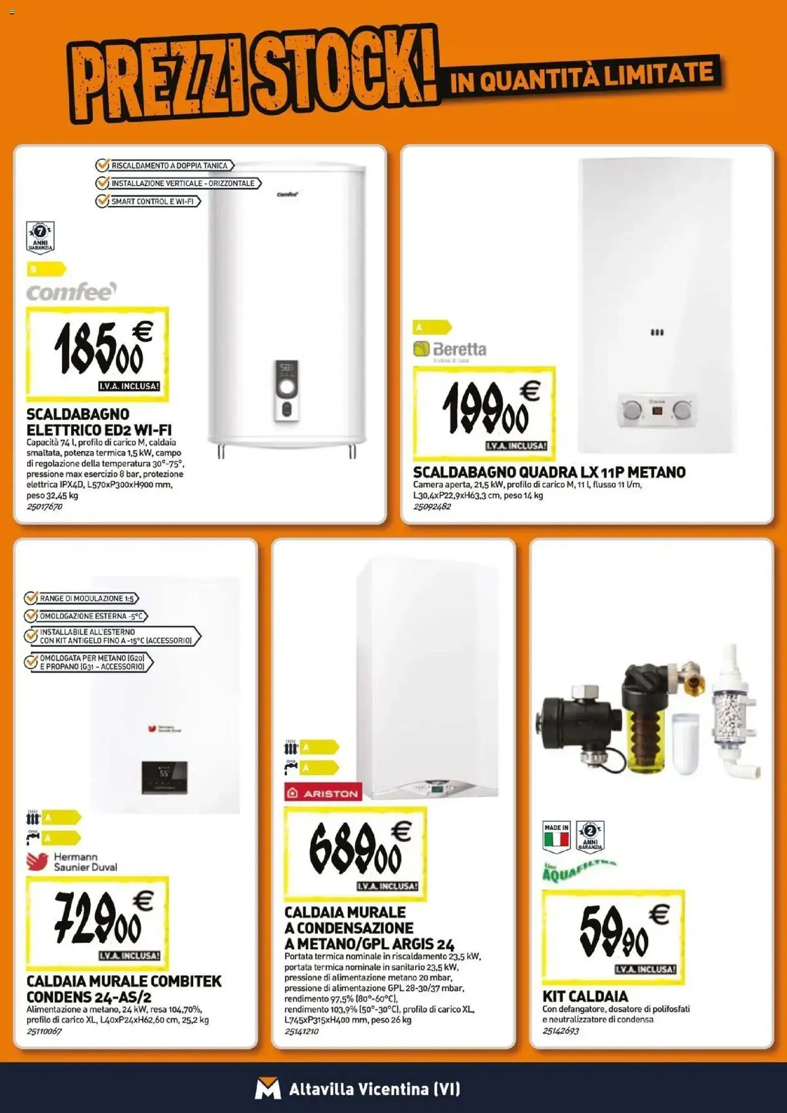 Nuovo TECNOMAT catalogo Altavilla Vicentina dal 29/10/2026 > offerte anteprima 🛍️ | Pagina: 7 | Prodotti: Scaldabagno, Caldaia, Tanica