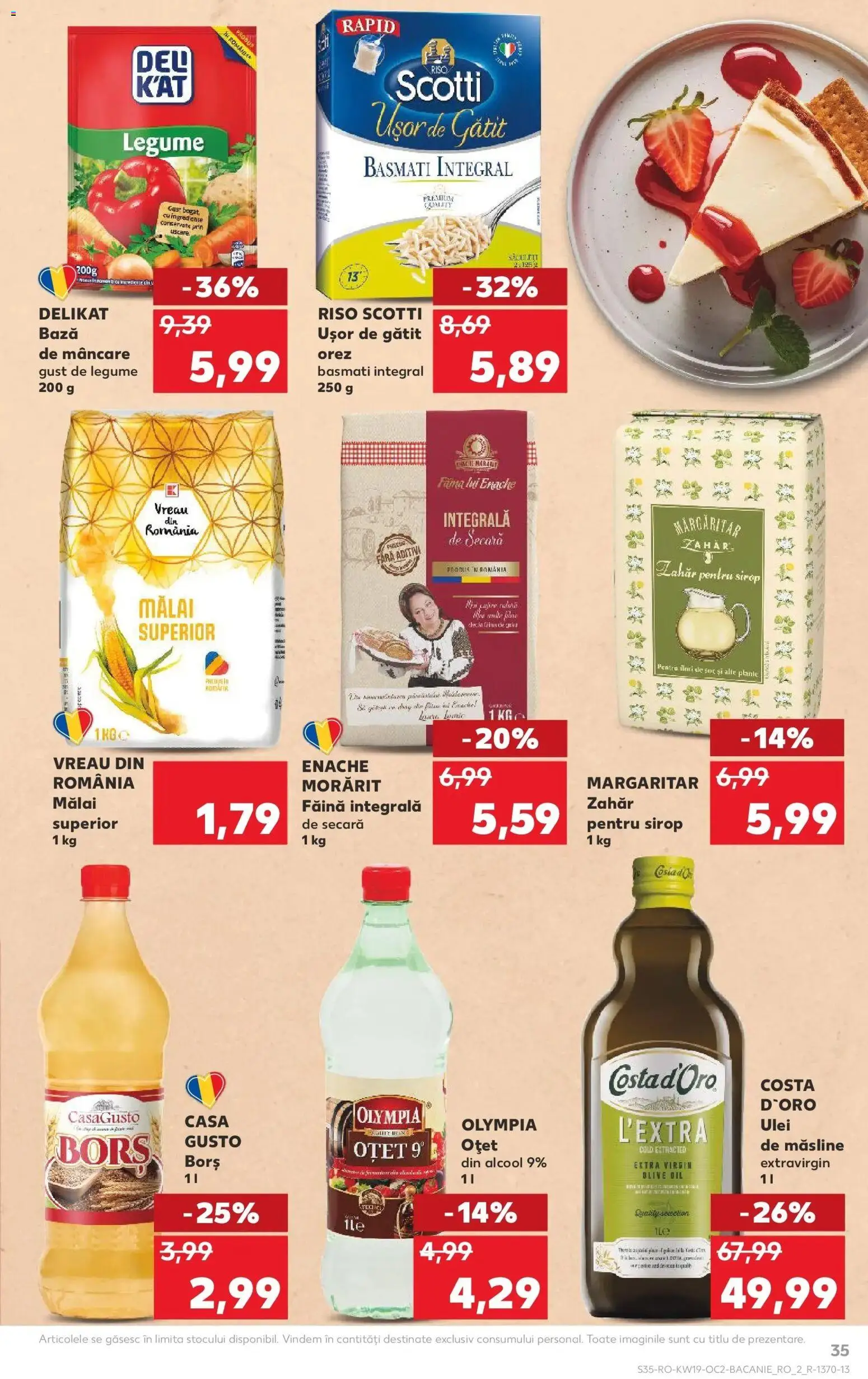 Noul catalog Kaufland – valabil de la 06.05.2026 | Pagină: 35 | Produse: Borș, Făină, Orez, Sirop