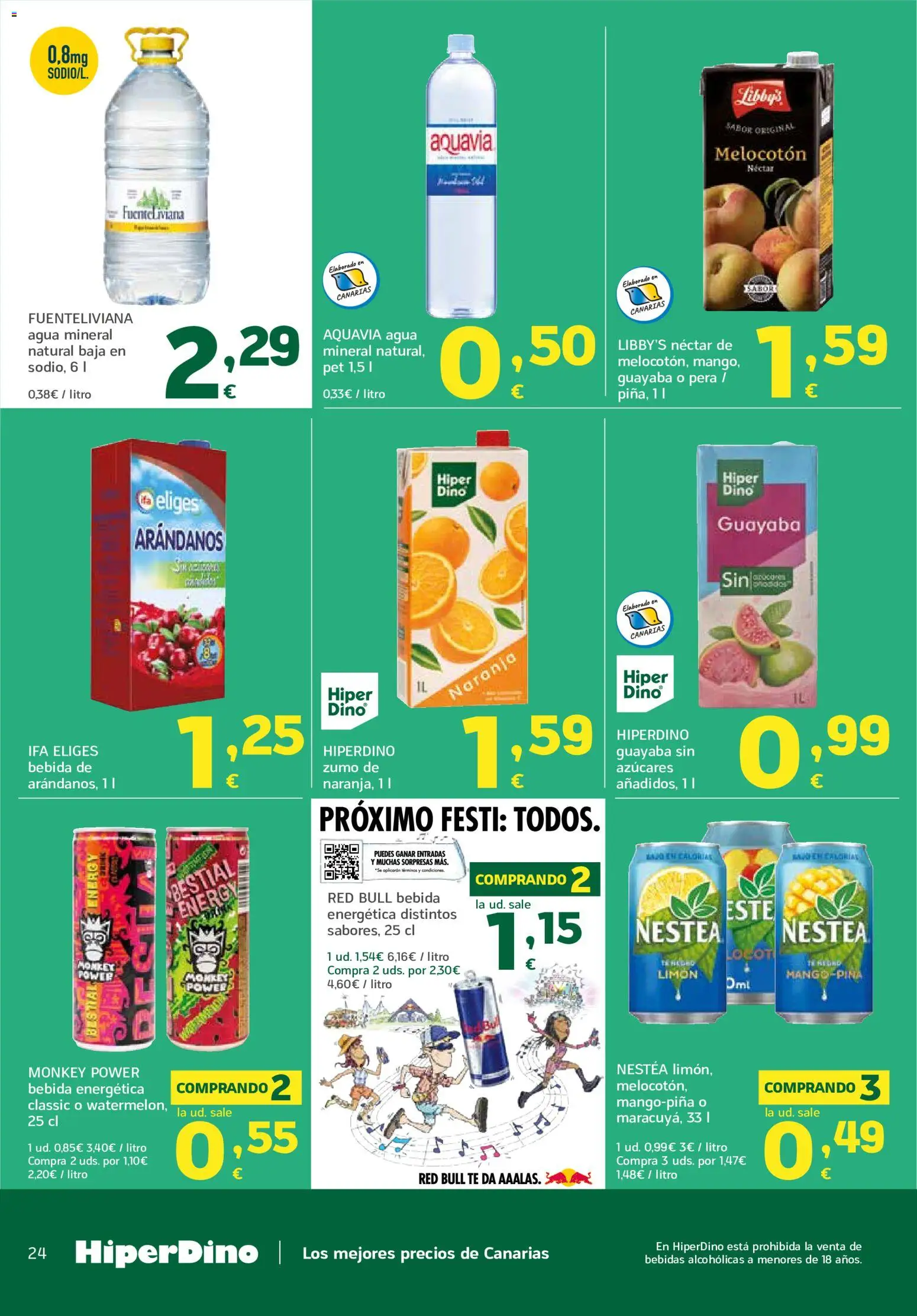 HiperDino folleto │ válido desde el 23/06/2026 | Página: 24 | Productos: Ροζ πιπέρι, Té, Néctar, Agua mineral