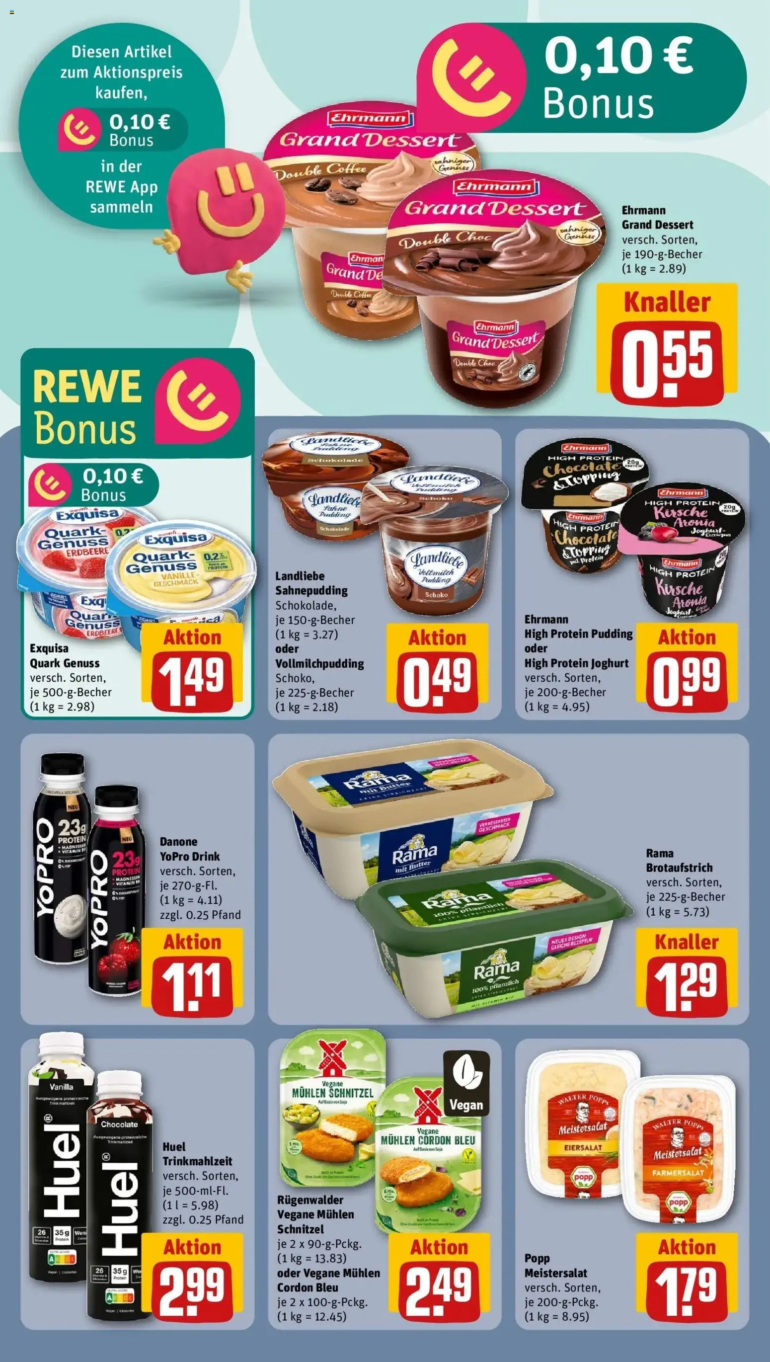 Rewe Prospekt Hohen Neuendorf Ot Bergfelde	 – gültig ab 09.03.2026 | Seite: 13 | Produkte: Quark, Butter, Joghurt, Exquisa