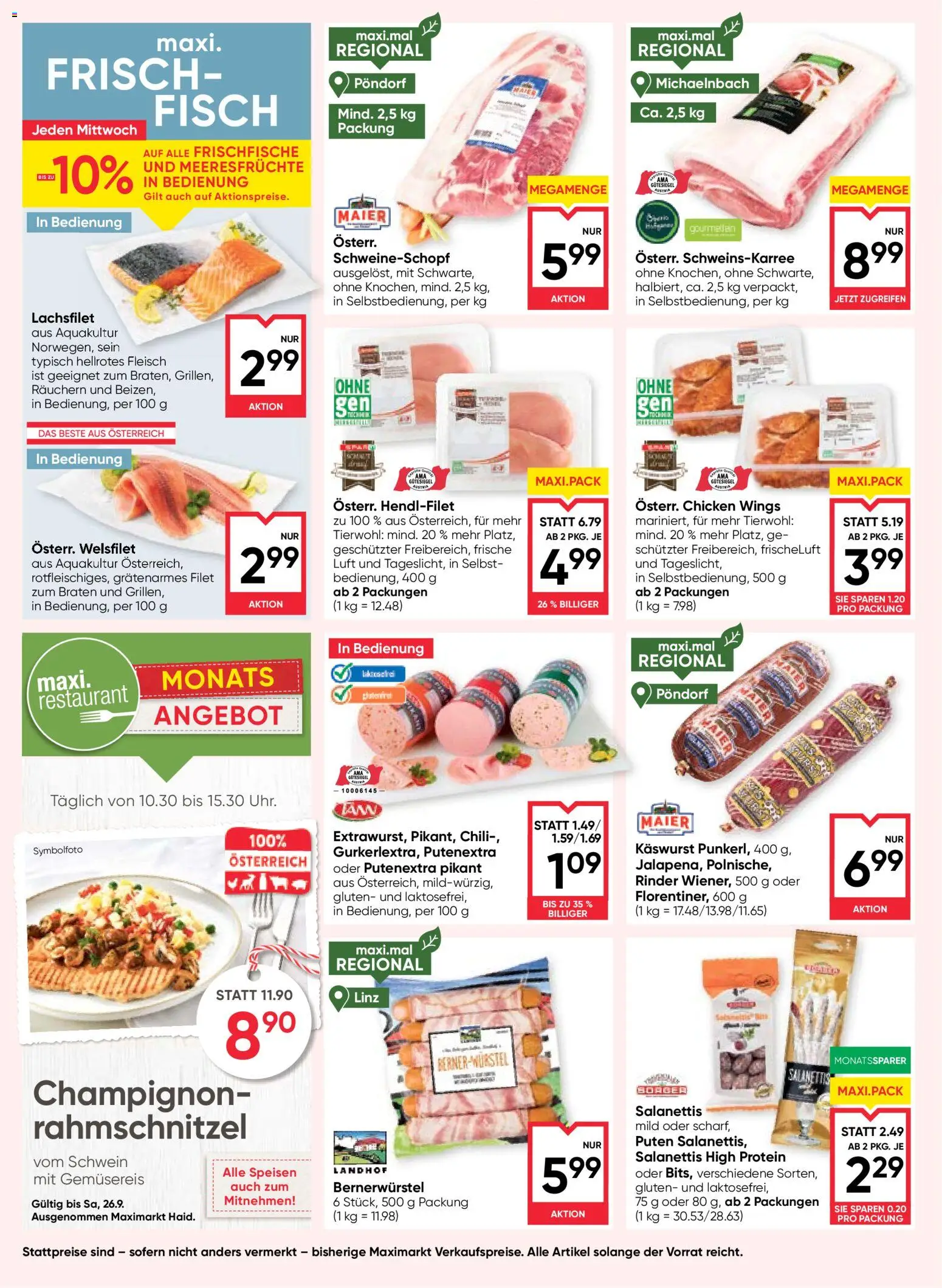 Maximarkt Flugblatt gültig ab 03.09.2026 | Seite: 8 | Produkte: Meeresfrüchte, Chili, Lachsfilet, Fisch