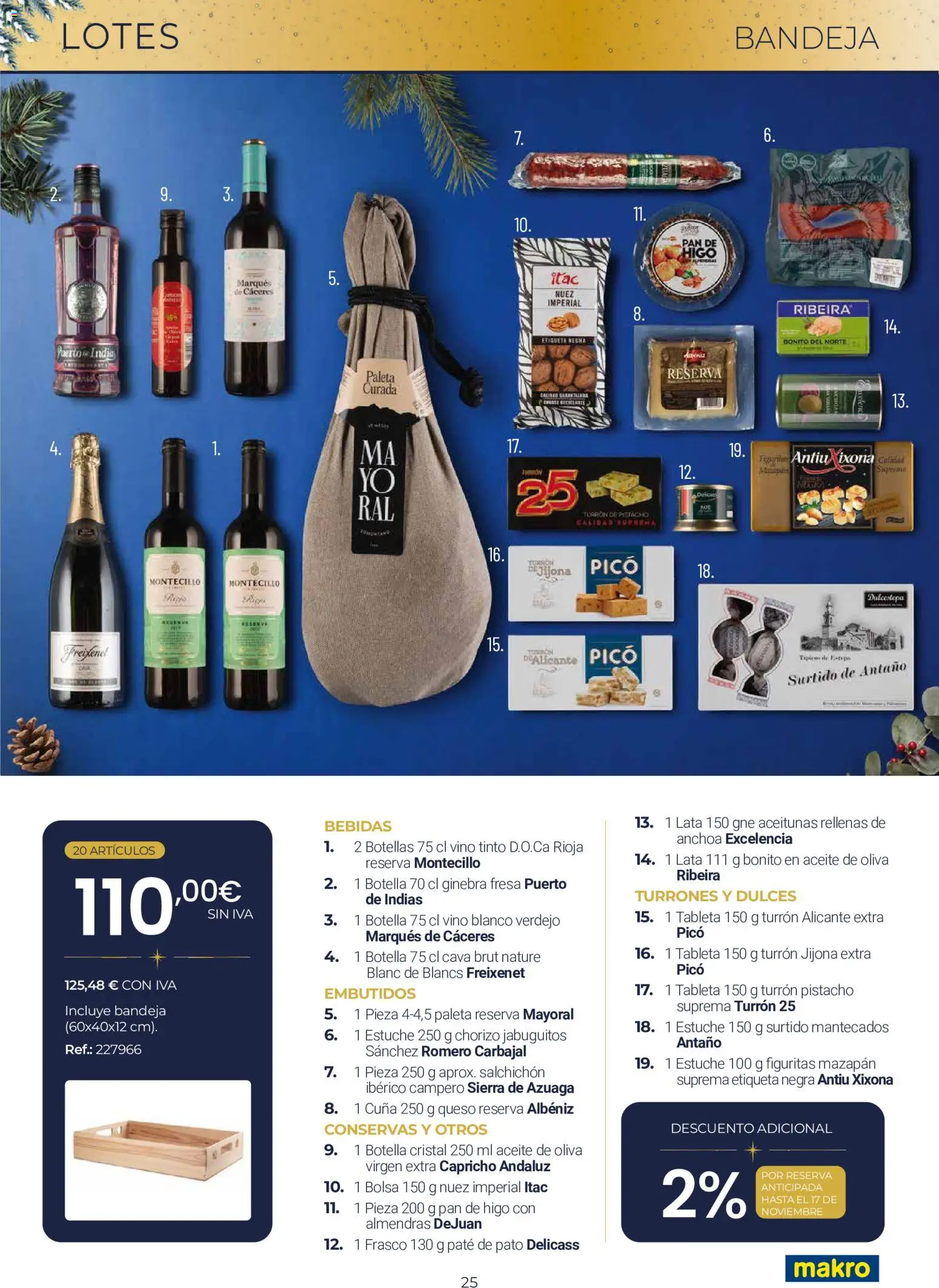 Makro Lotes y Cestas Navidad Centro │ válido desde el 03/09/2026 | Página: 25 | Productos: Conservas, Aceite, Embutidos, Dulces