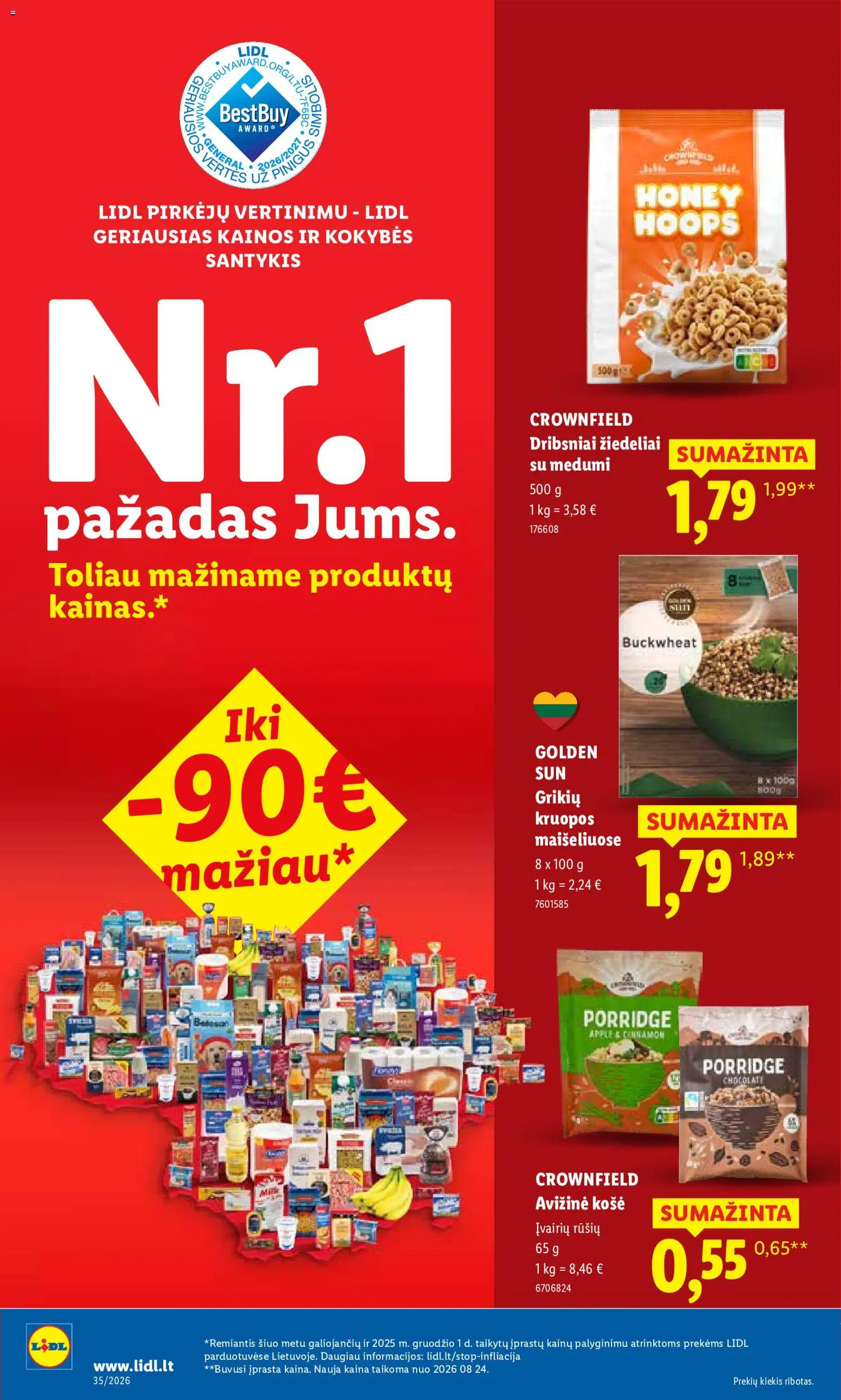 LIDL akcijos nuo 2026.08.24 | Puslapis: 16 | Prekių: Košė, Kruopos, Dribsniai