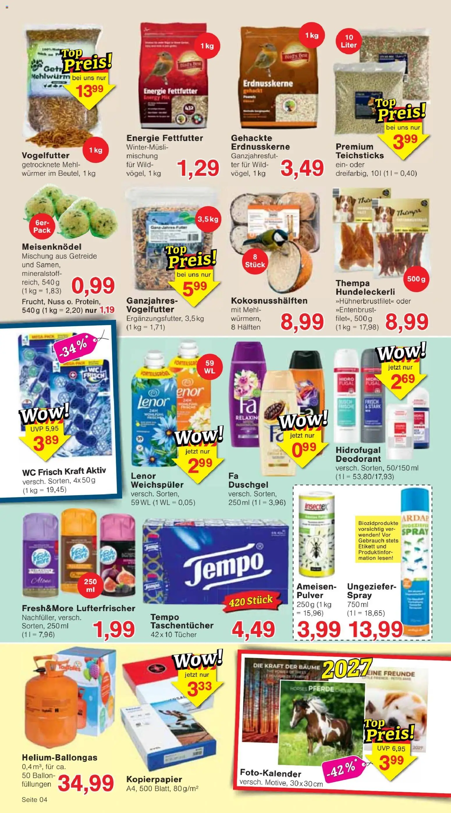 Jawoll Prospekt – gültig ab 24.08.2026 | Seite: 4 | Produkte: Mehl, Taschentücher, Duschgel, Deodorant
