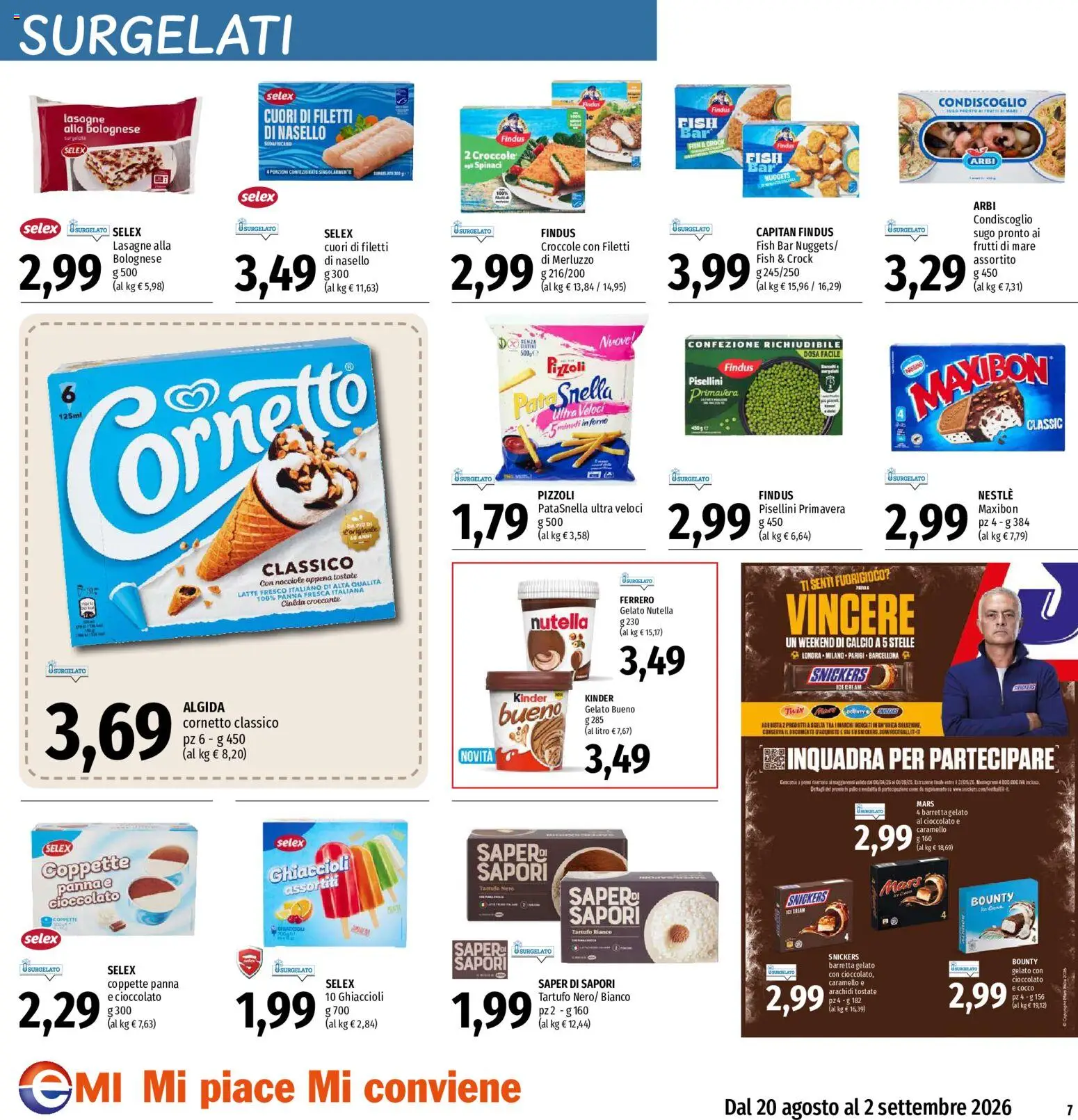 Volantino EMI del 20/08/2026 | Pagina: 7 | Prodotti: Panna, Nocciole, Spinaci, Lasagne