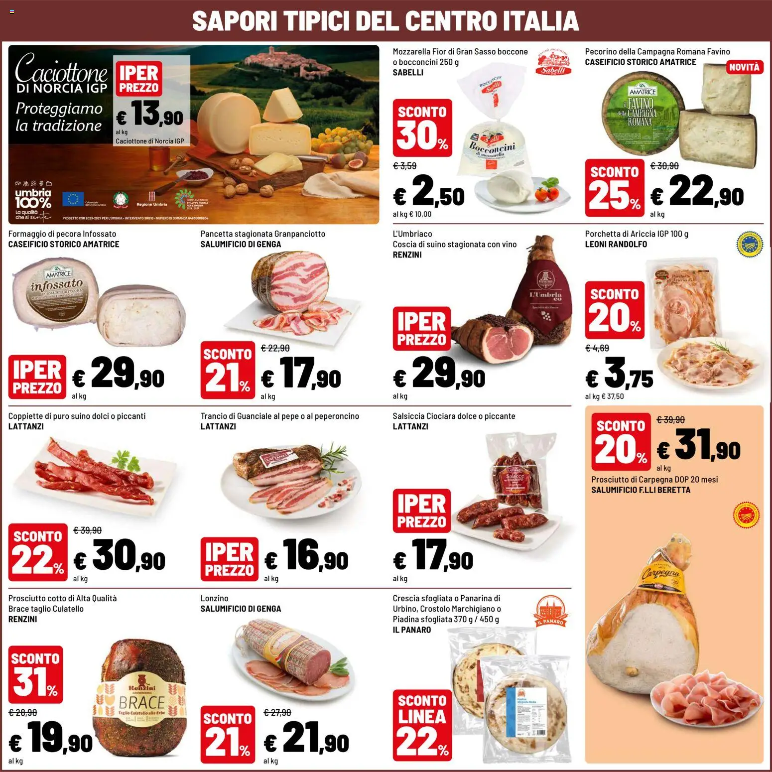 Volantino Iper del 12/10/2026 | Pagina: 41 | Prodotti: Mozzarella, Salsiccia, Dolci, Pecorino
