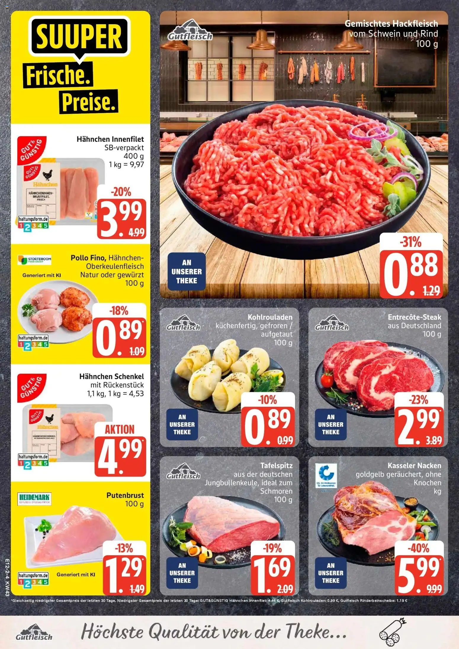Edeka Prospekt Warnemünde / Rostock (ab 19.10.2026) » Angebote Online | Seite: 2 | Produkte: Putenbrust, Theke, Kasseler nacken, Hackfleisch