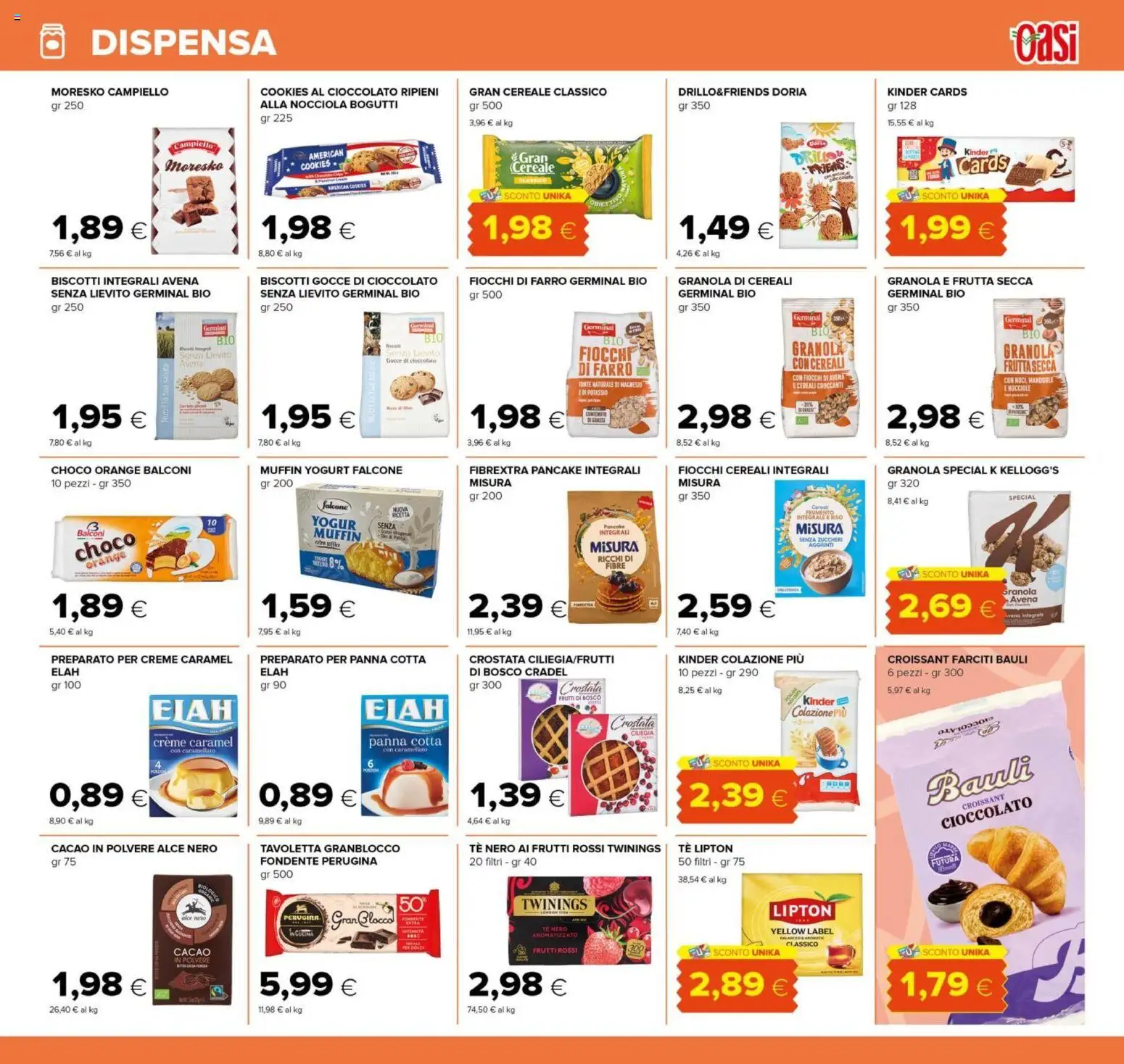 Volantino Oasi del 14/09/2026 | Pagina: 19 | Prodotti: Yogurt, Cioccolato, Panna, Muffin