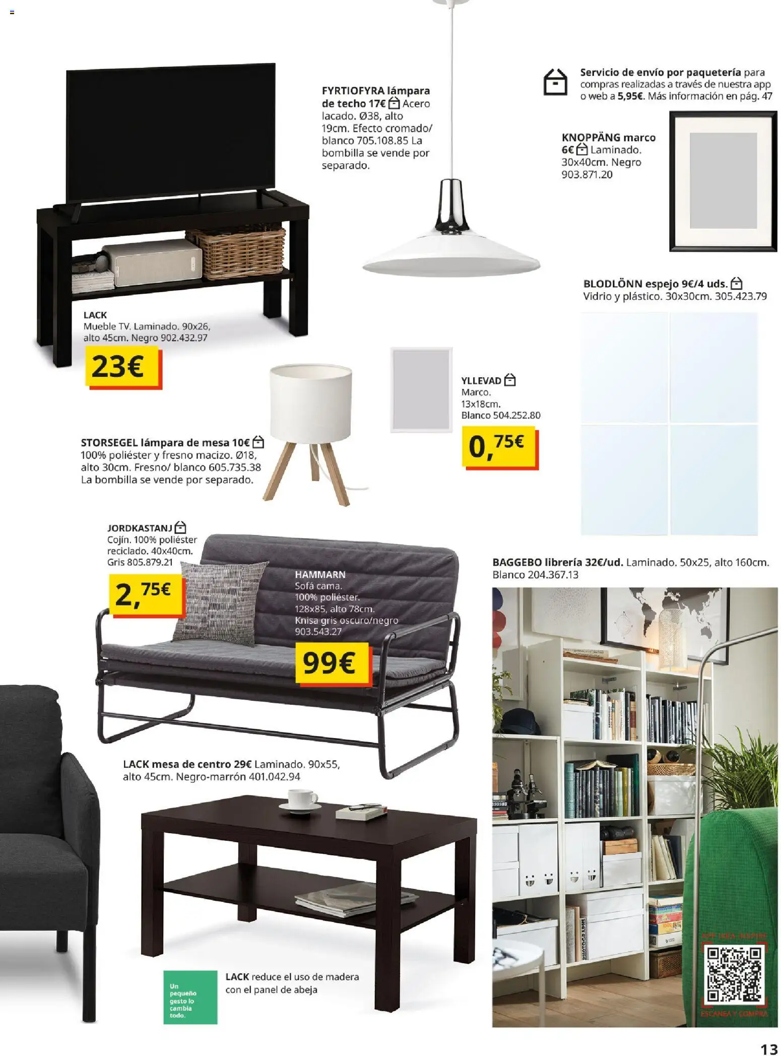 IKEA - Precios bajos │ válido desde el 01/09/2026 | Página: 13 | Productos: Bombilla, Sofá, Mesa, Lámpara
