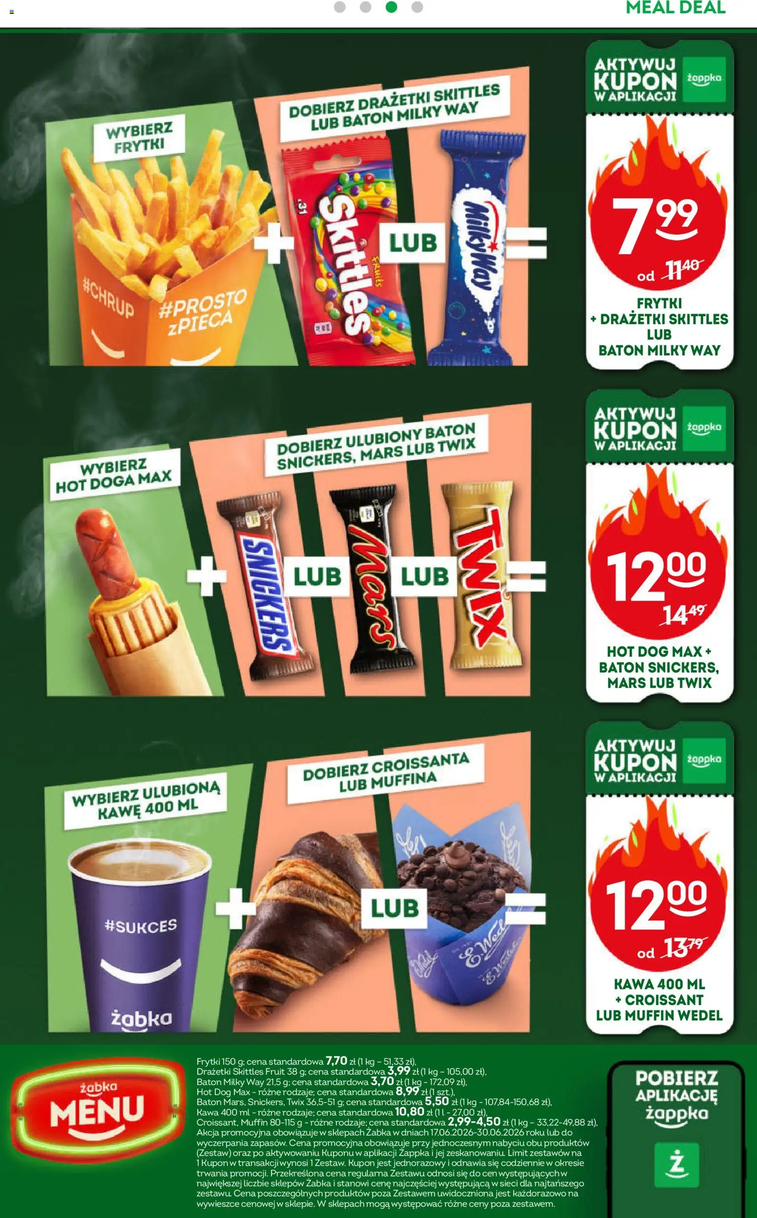 Żabka gazetka od 17.06.2026 | Strona: 74 | Produkty: Baton, Kawa, Frytki