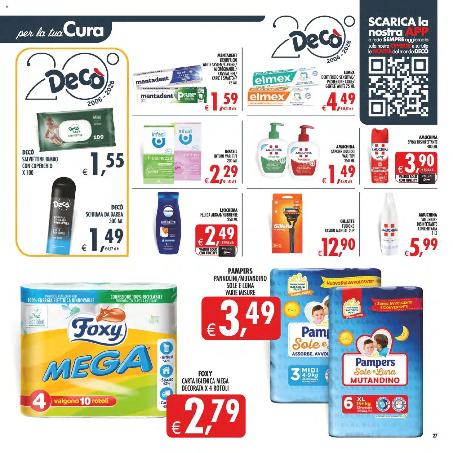 Volantino Decò del 29.05.2026 | Pagina: 33 | Prodotti: Schiuma da barba, Sapone, Spray disinfettante, Dentifricio