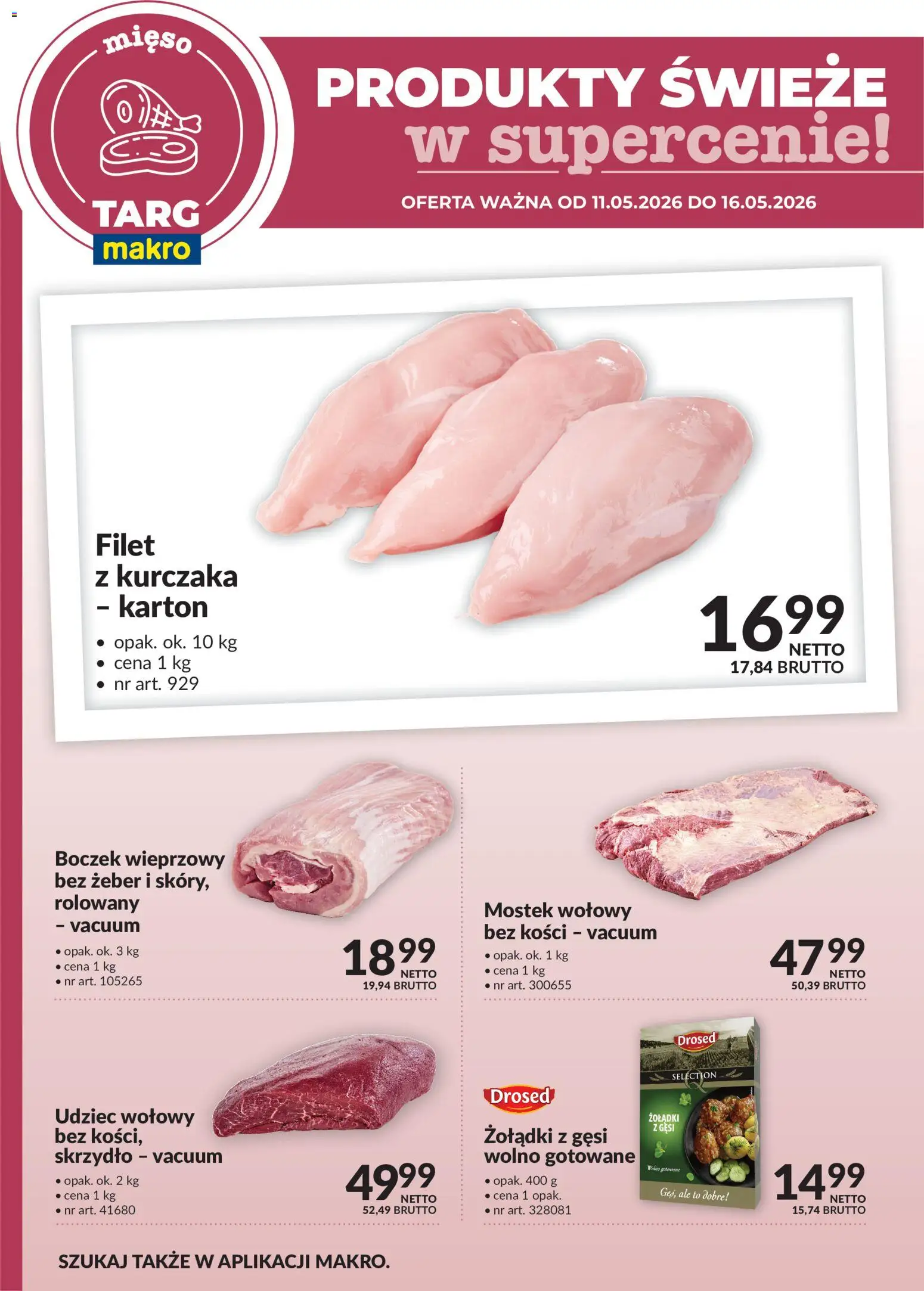 Makro gazetka - Produkty świeże w supercenie od 11.05.2026 | Strona: 1
