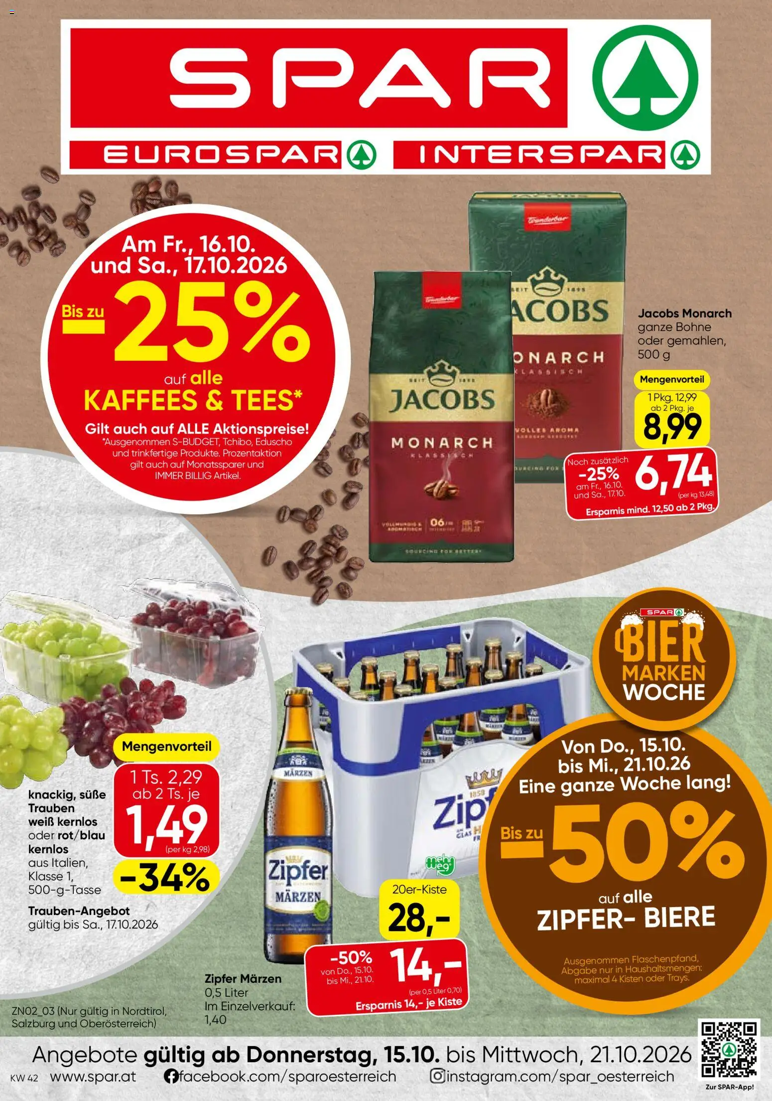 Spar Flugblatt gültig ab 15.10.2026 | Seite: 1