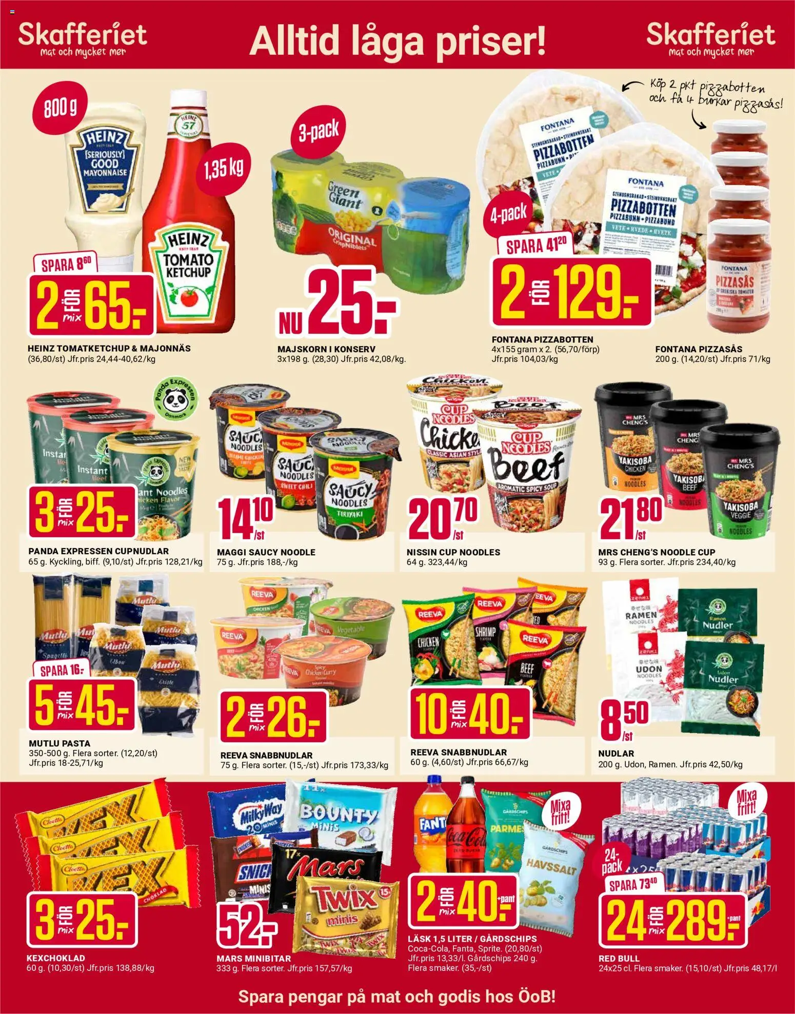 ÖoB reklamblad aktuell från 10/08/2026 | Sida: 3 | Produkter: Red bull, Majonnäs, Choklad, Godis