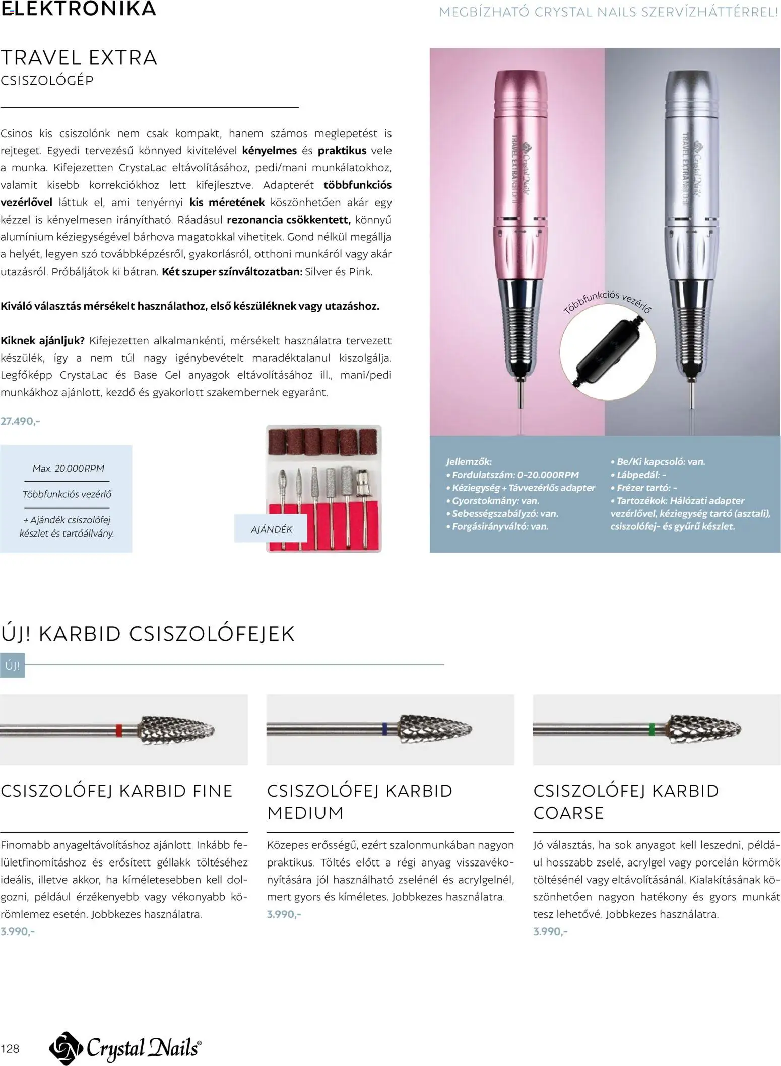 Crystal Nails akciós ujság - amely érvényes a következő dátumtól: 2026.03.09. | Oldal: 128 | Termékek: Tartó, Adapter, Gél