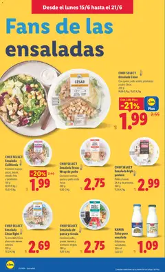 Vista previa CHEF SELECT Ensalada de pasta y rúcula, Contiene pollo, queso, tomate y aceitunas negras. válido desde el 15.06.2026 | Página: 14 | Productos: Queso, Pasta, Ensalada, Παγωμένο τσάι
