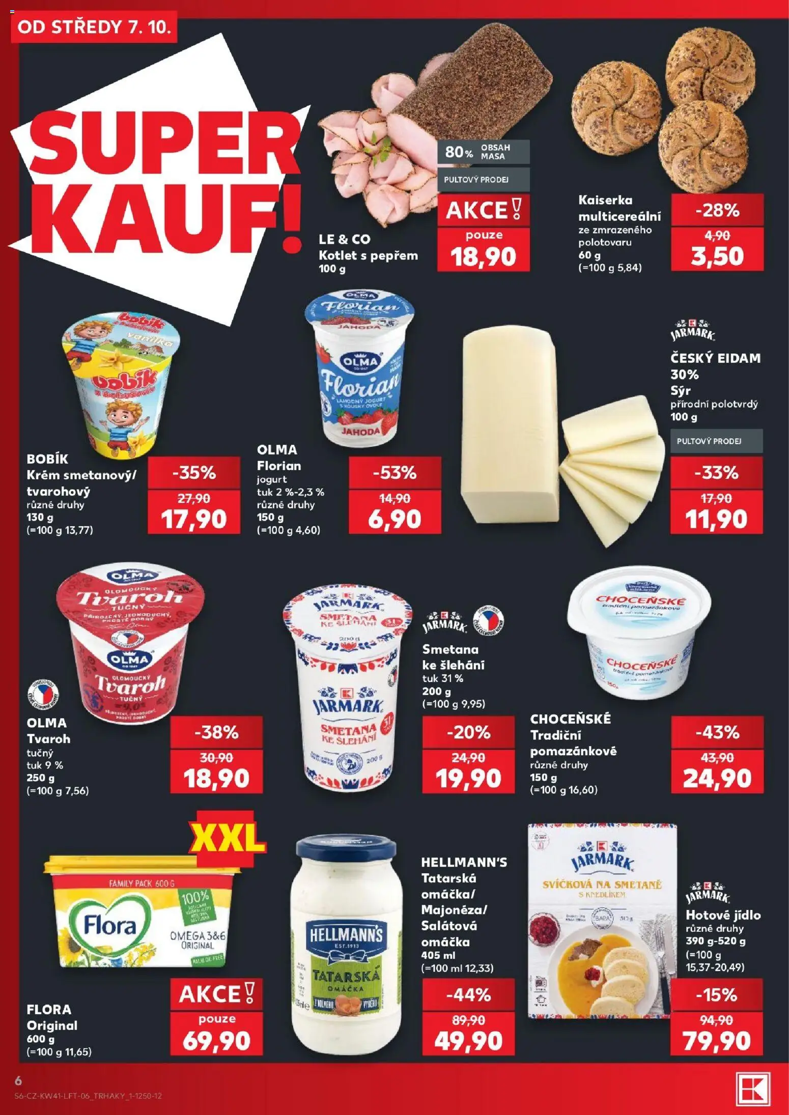 Kaufland leták - Kolín od 07.10.2026 | Strana: 6 | Produkty: Ovoce, Kaiserka, Jogurt, Eidam