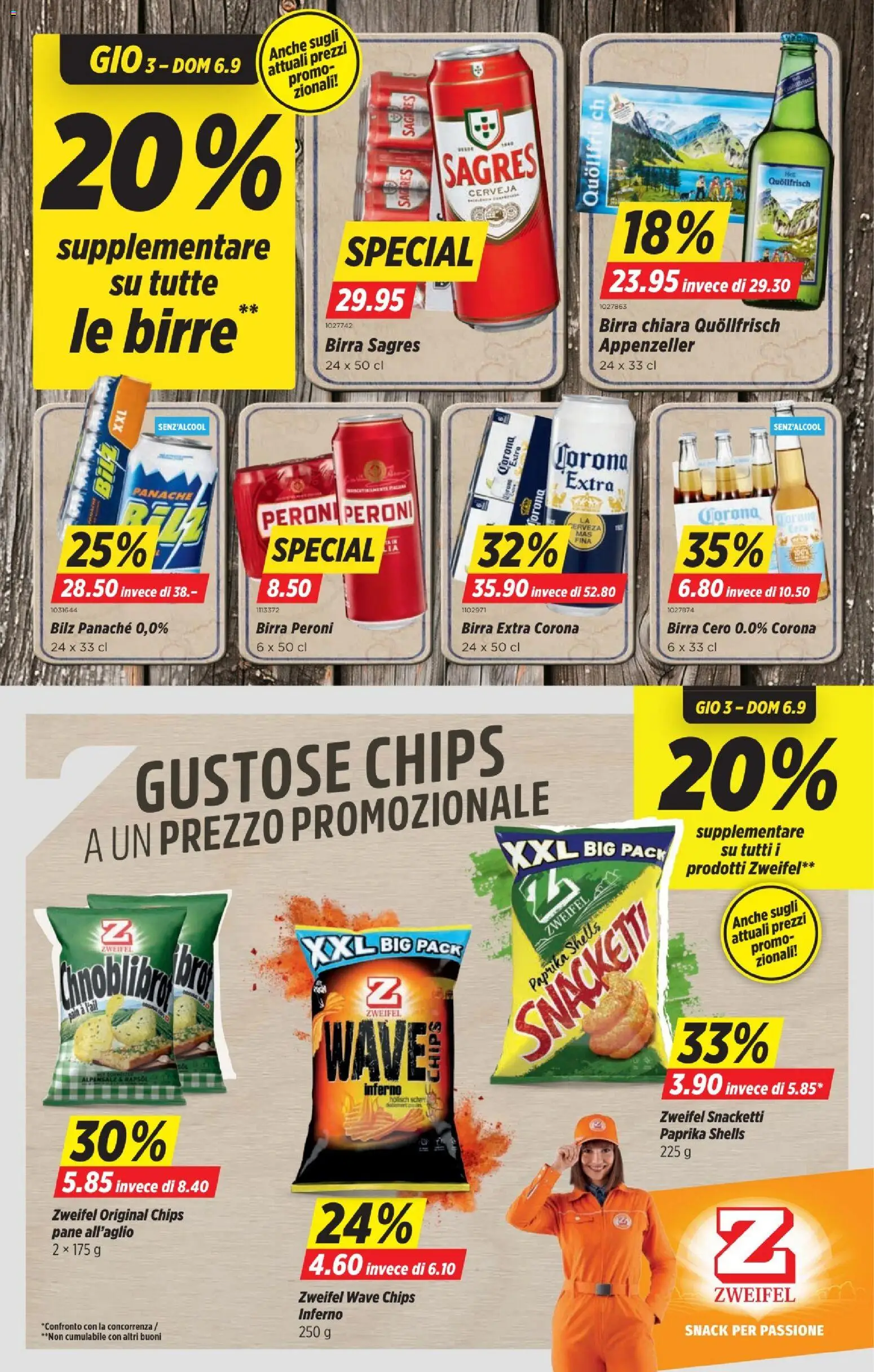 Denner aktionen IT – gültig ab 03.09.2026 | Seite: 9 | Produkte: Rapsöl, Pane, Paprika, Chips