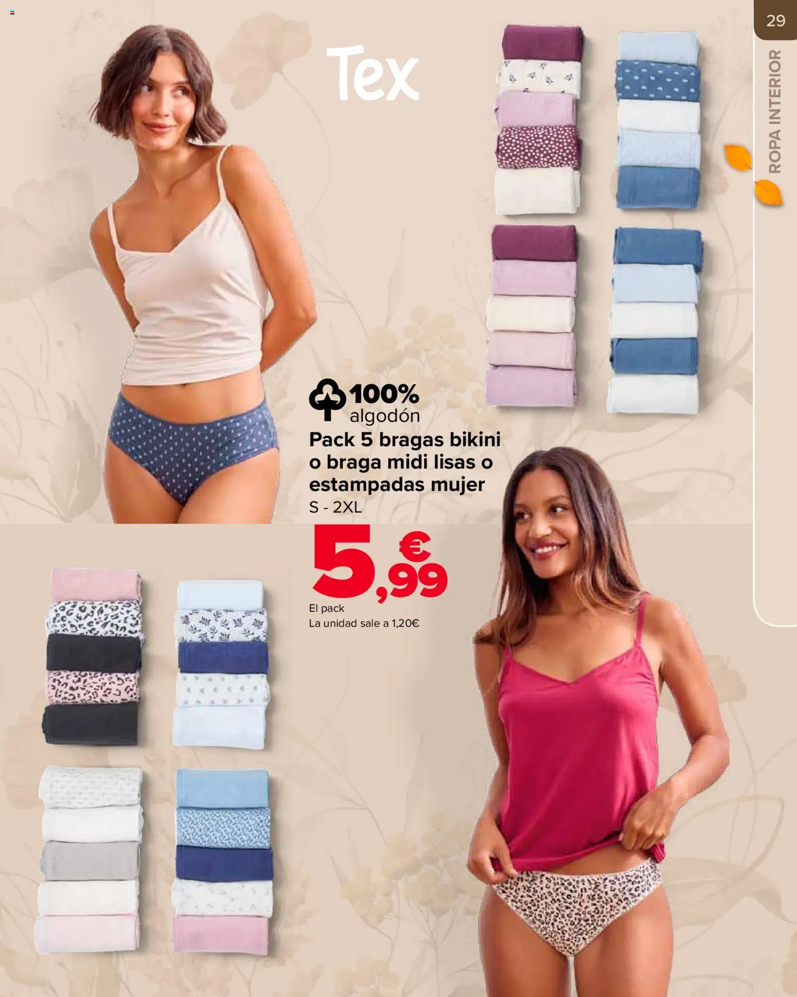 Carrefour Otoño │ válido desde el 20/10/2026 | Página: 29 | Productos: Bragas, Ropa, Algodón, Braga