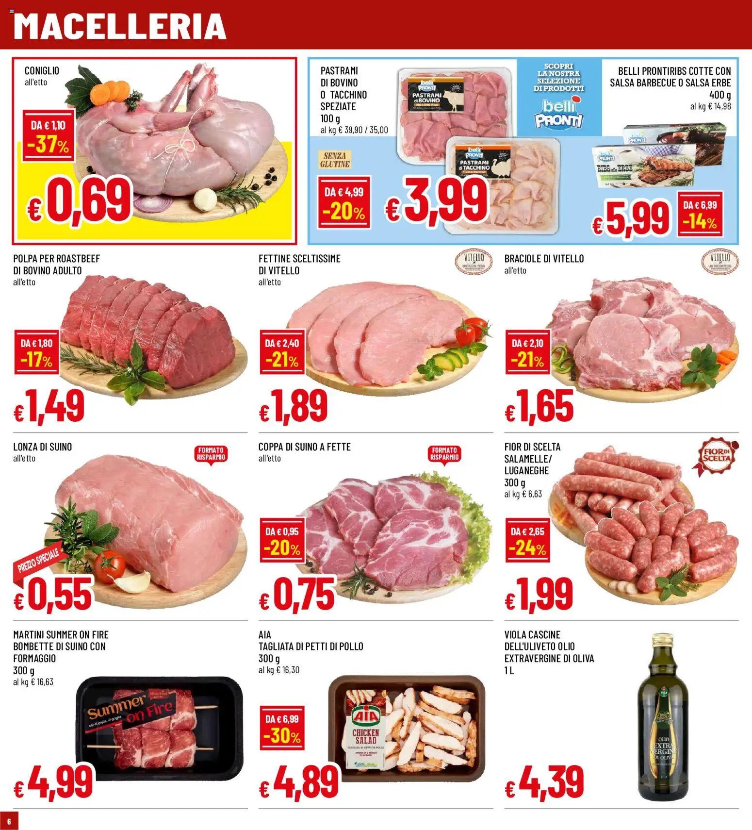 Volantino Famila del 20/08/2026 | Pagina: 6 | Prodotti: Erbe, Tacchino, Barbecue, Formaggio