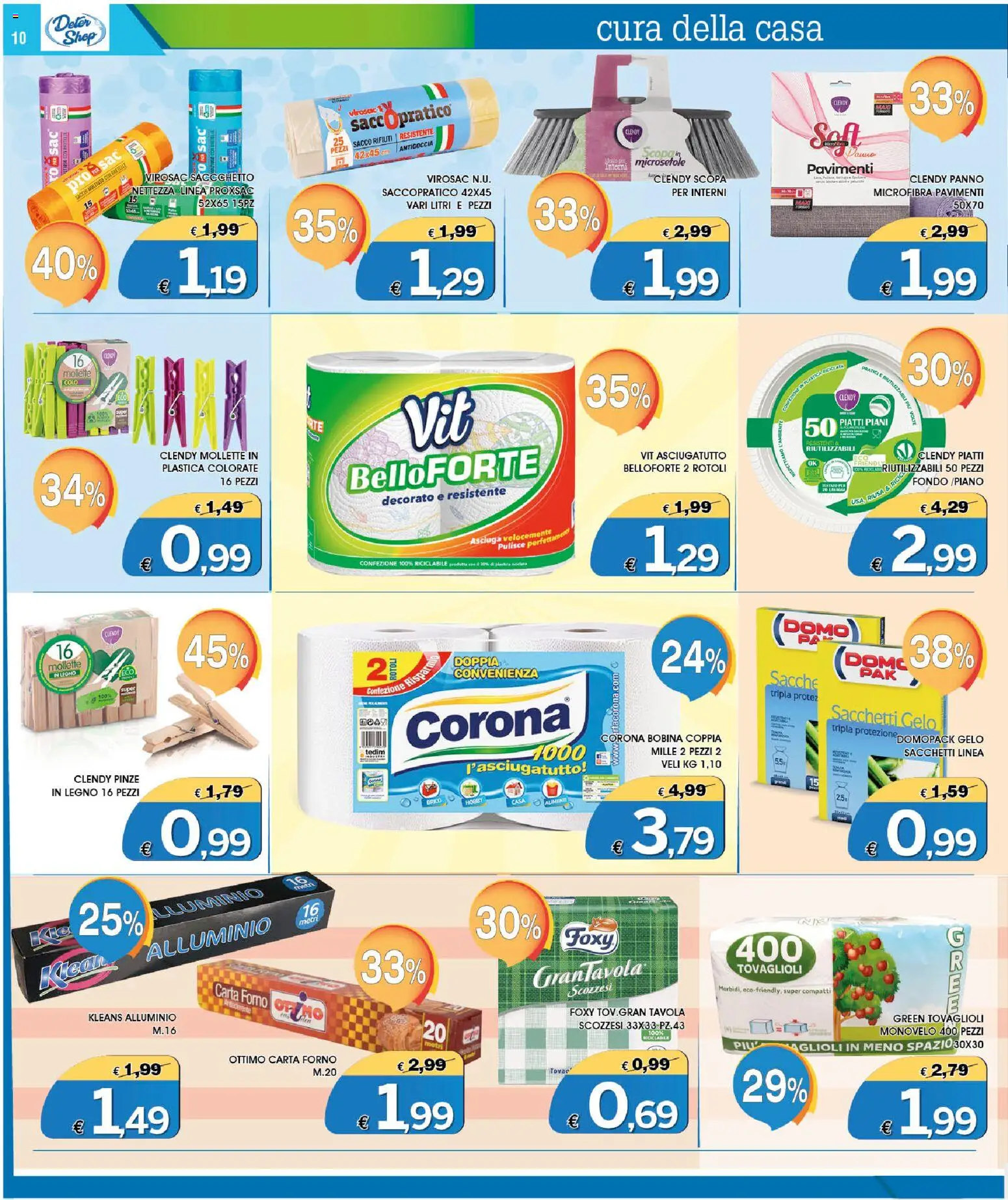 Volantino Deter Shop del 01/07/2026 | Pagina: 10 | Prodotti: Pile, Forno, Alluminio, Pinze